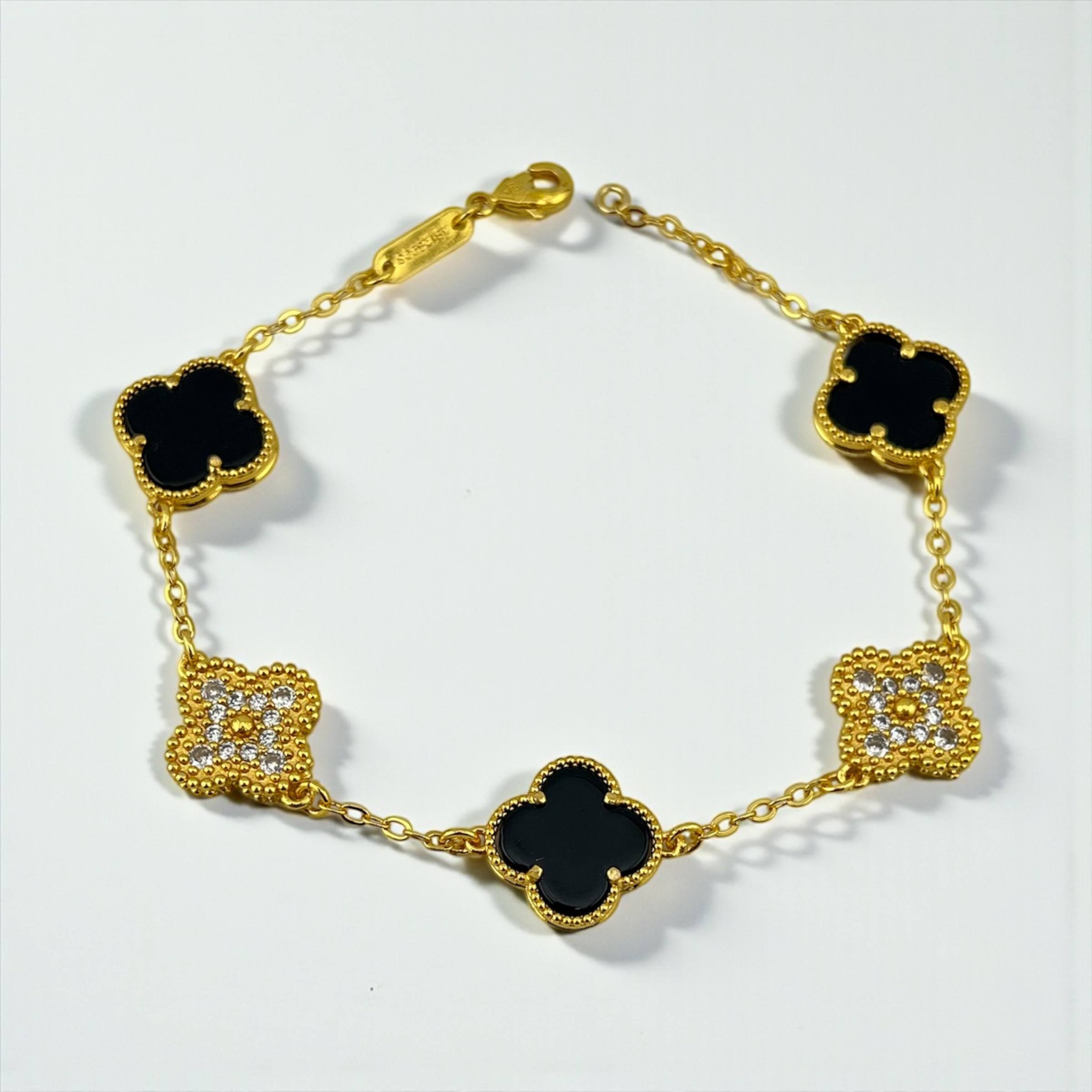 Colorful vancleef with stone bracelet