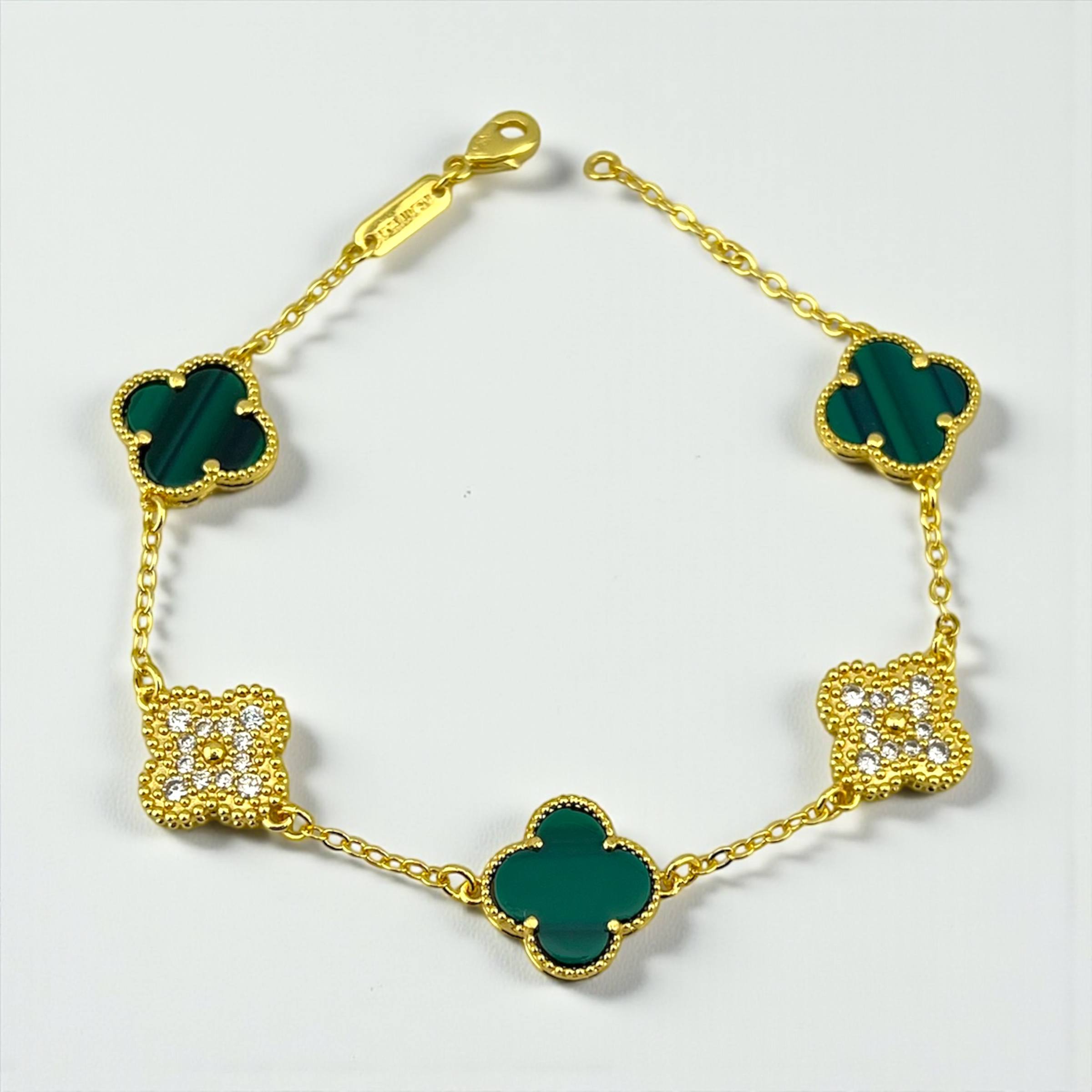 Colorful vancleef with stone bracelet