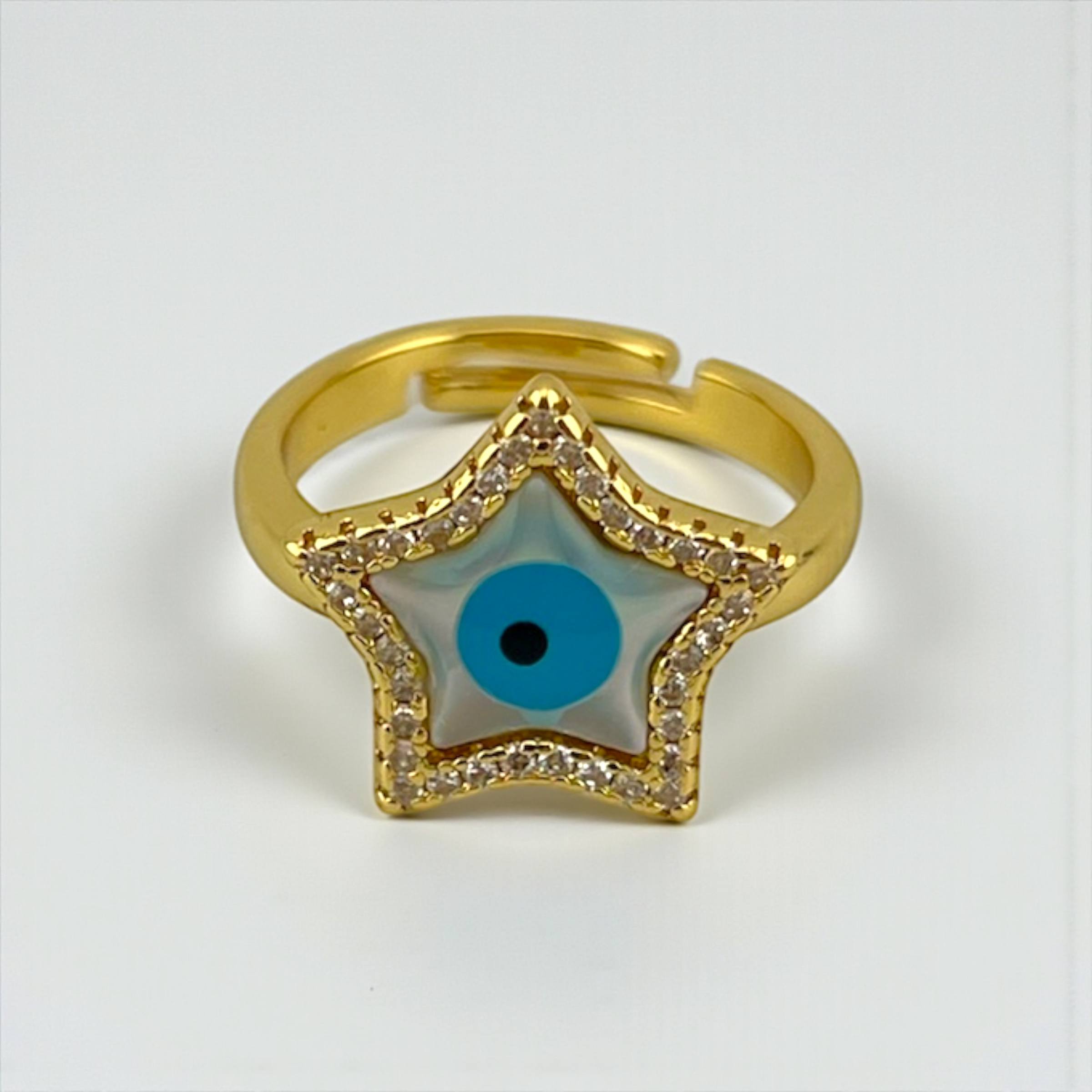 Star Evil Eye Ring