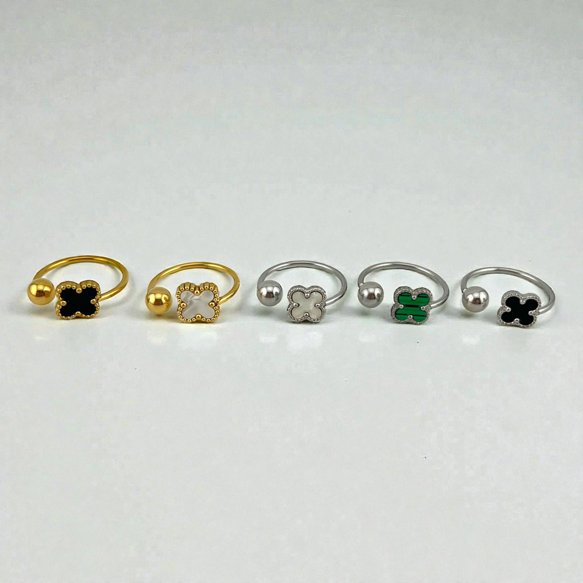 Golden VANCLEEF Ball Ring – Radiate Grace & Light ✨🌼