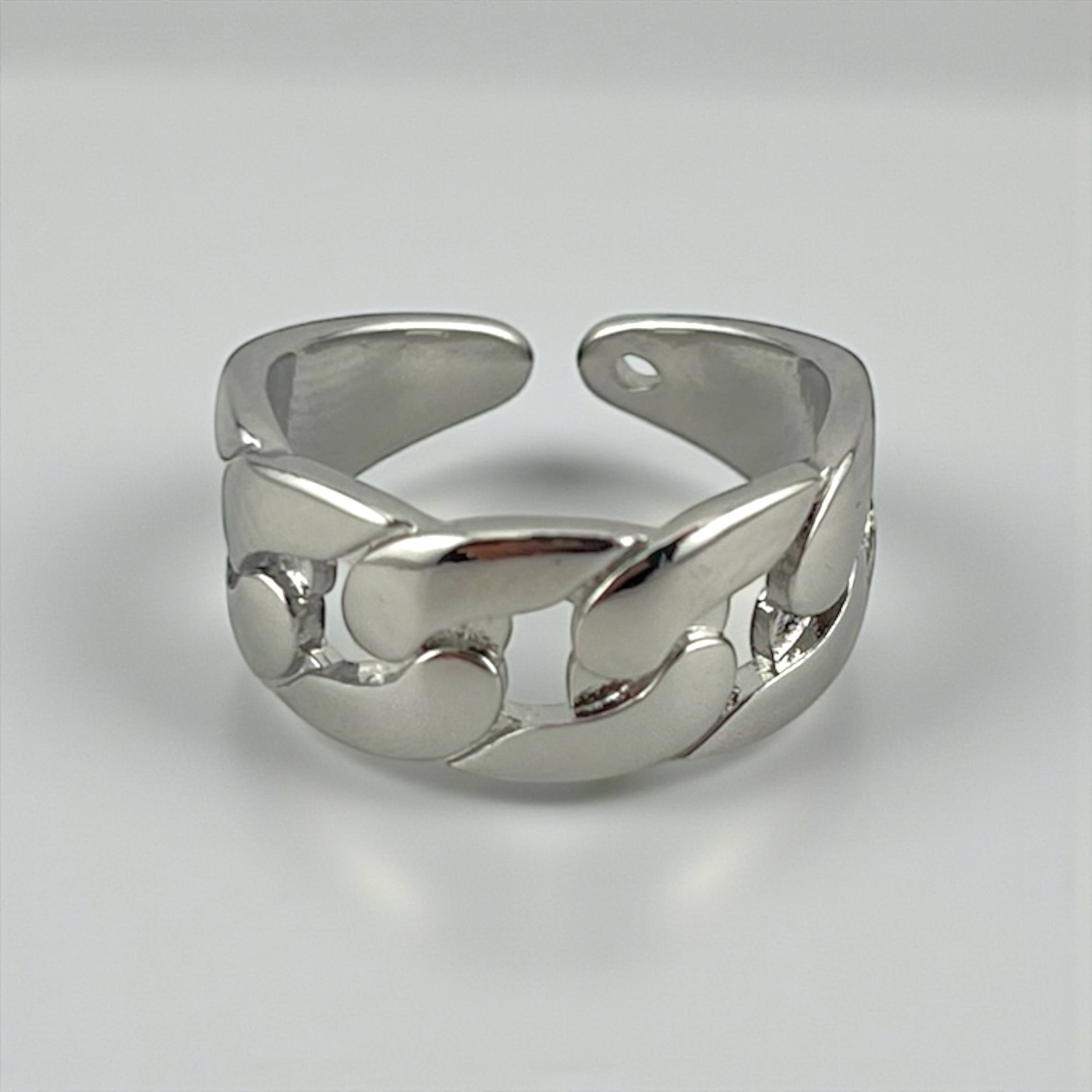 Cuban Link chain ring(silver color)
