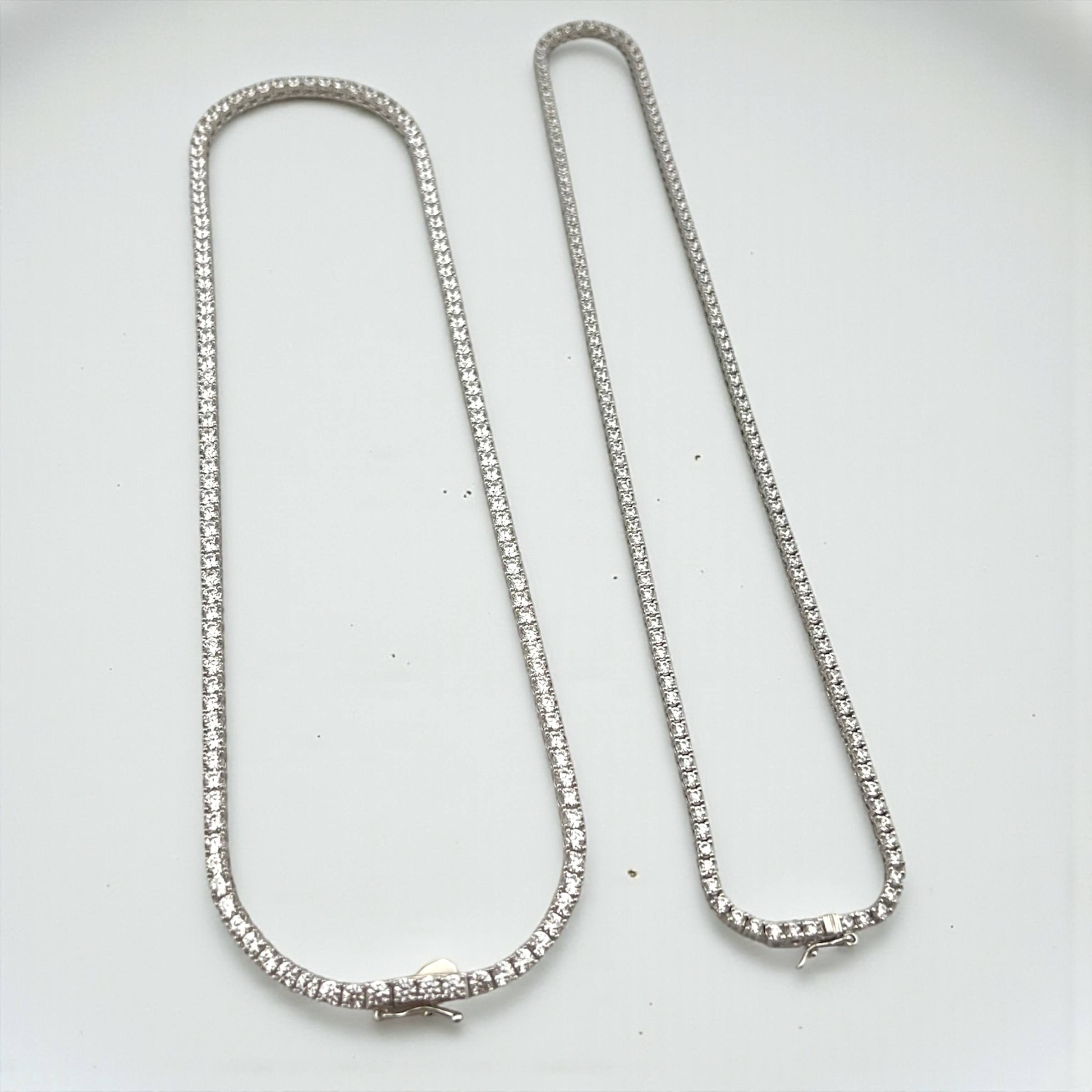 silver 925 tennis choker(2mm and 3mm)