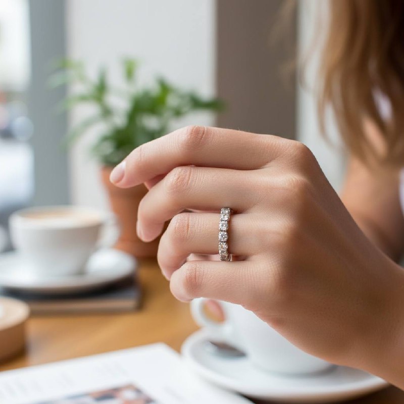 Silver 925 plain tennis Ring – Silver Radiant Band