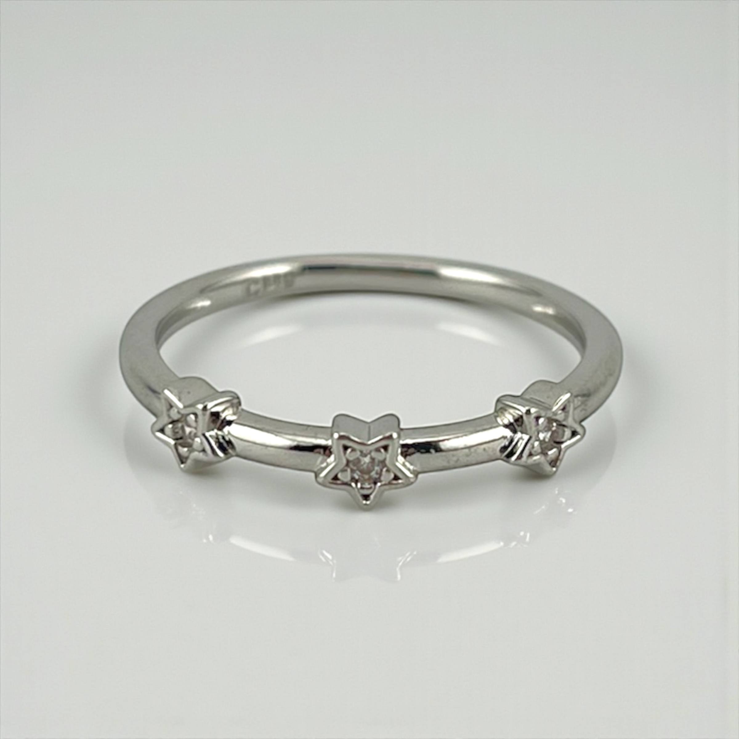 Starlight Trio Silver Ring 🌟💫