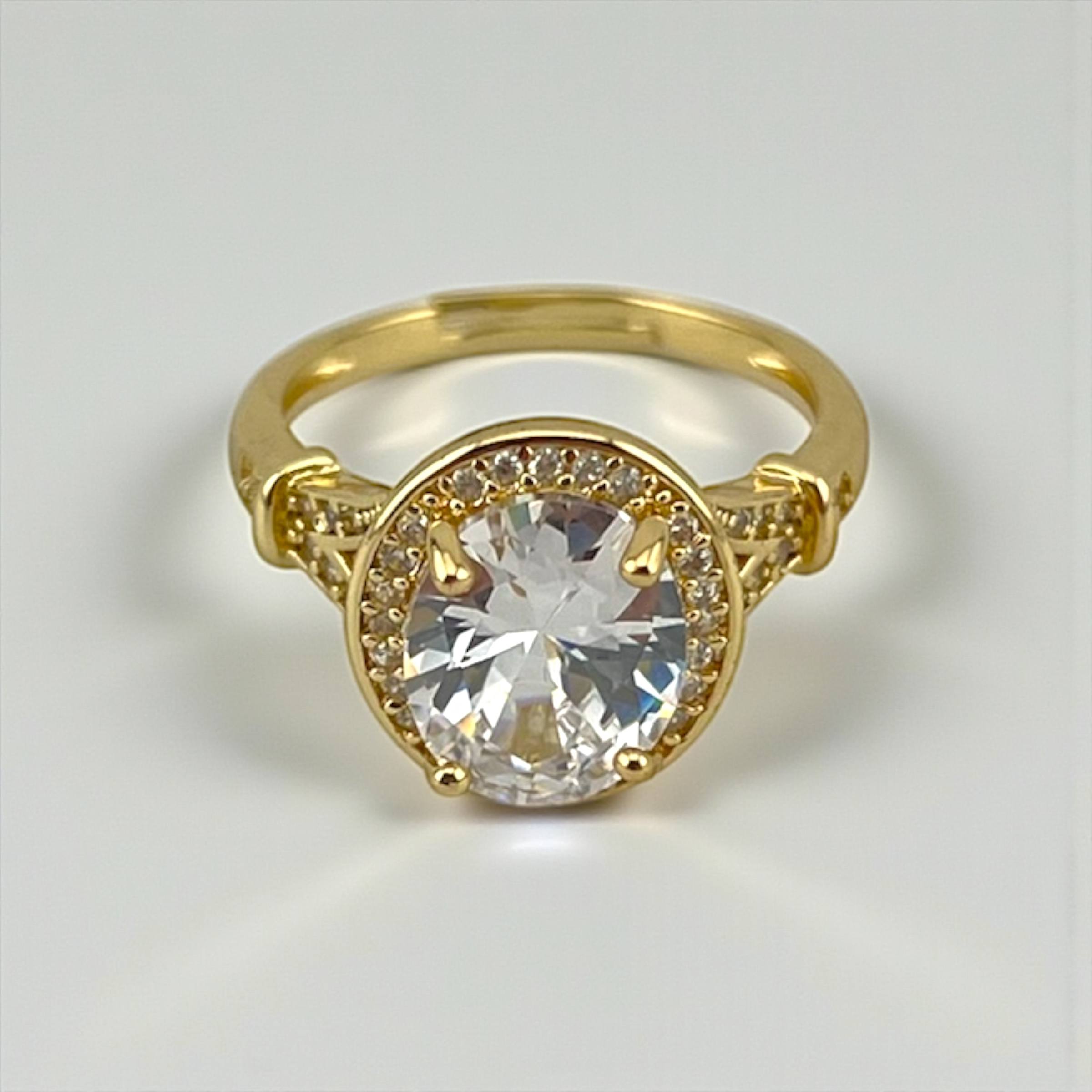 π Halo Glamour Ring β Gold