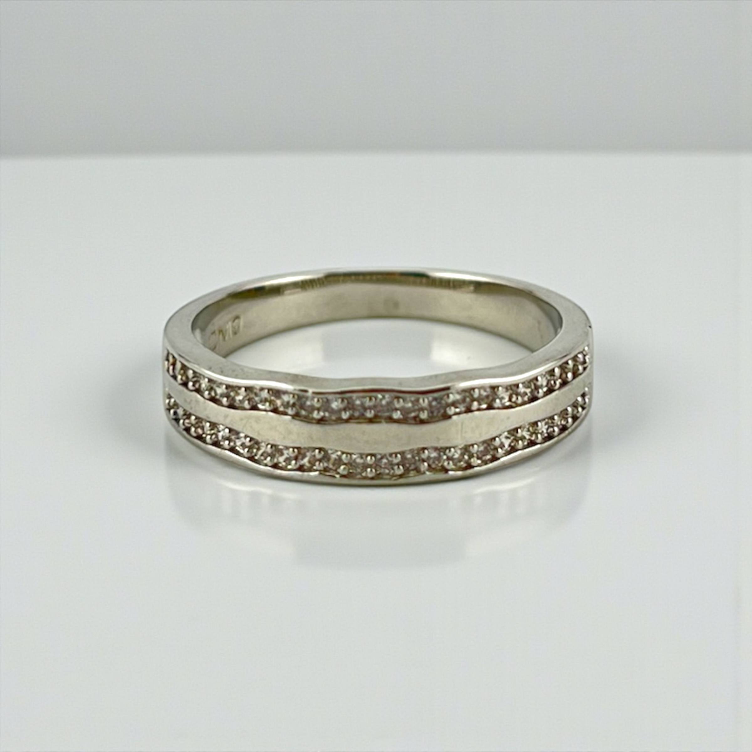 Double Row Sparkle Band ring