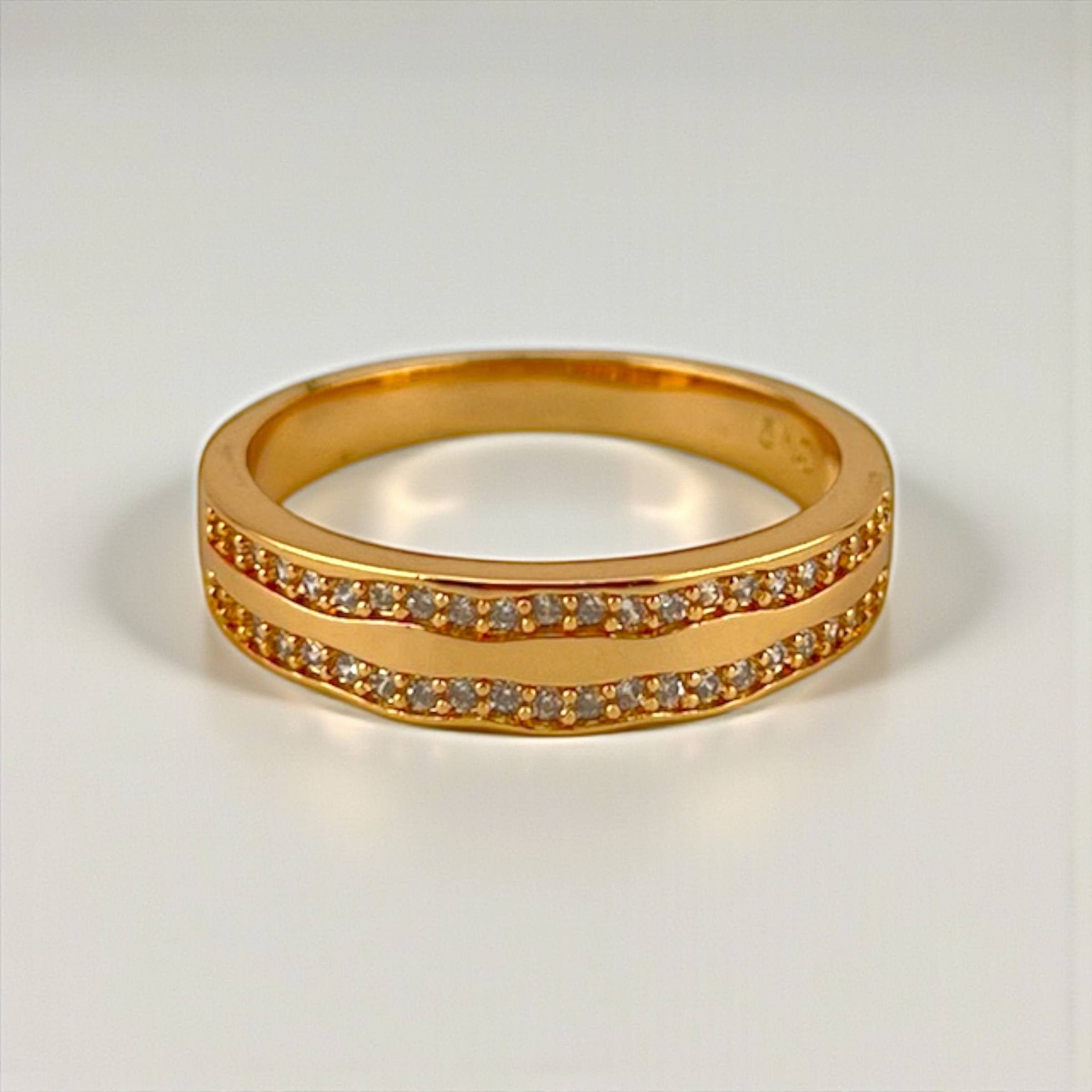 Double Row Sparkle Band ring
