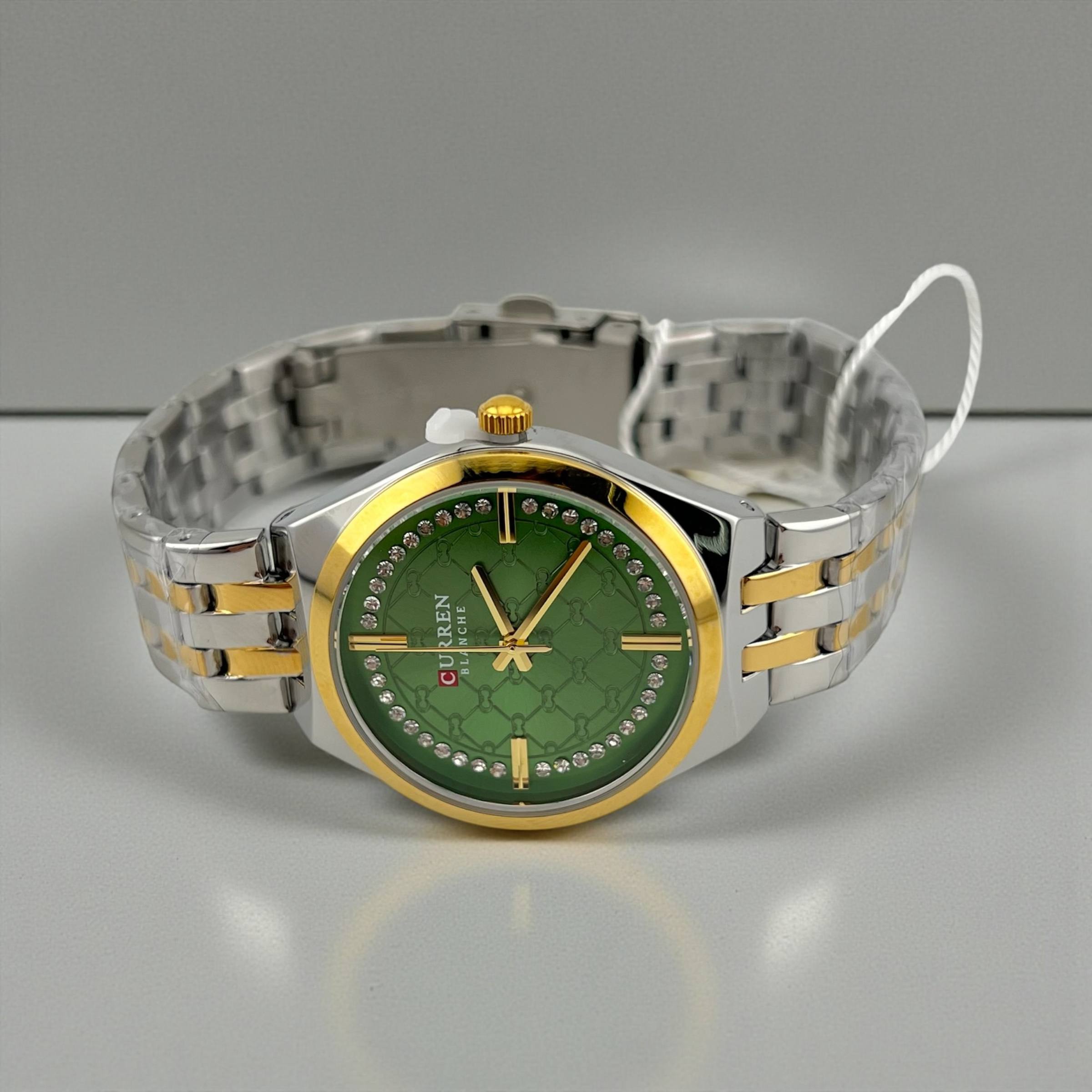 Curren Emerald Luxe Watch – Two-Tone Elegance ✨