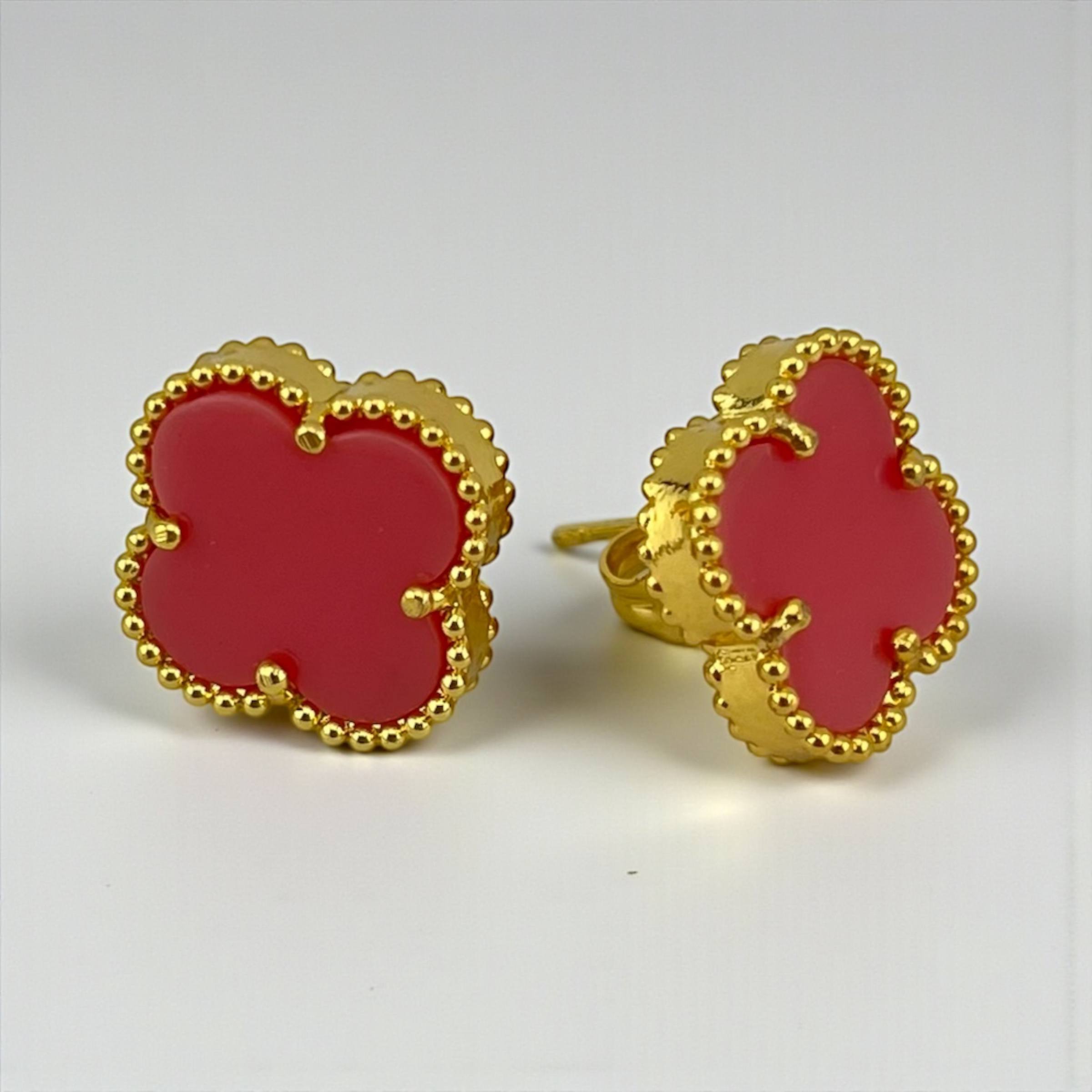 Vancleef Stud Earrings – Multi-Color Collection