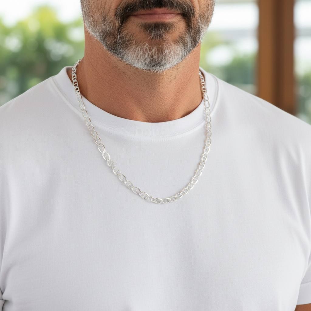 Silver 925 cartier Classic Link Chain