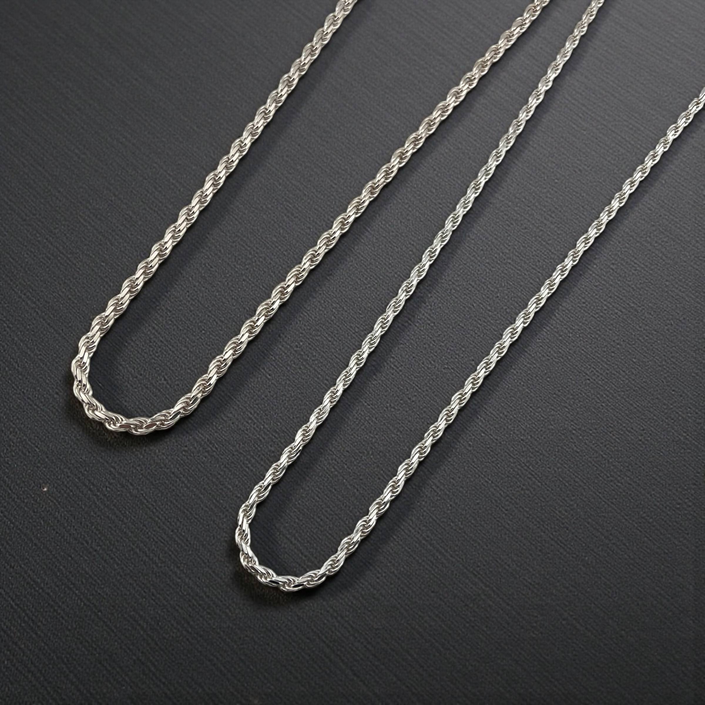 Silver 925 Corda Twisted Rope Chain