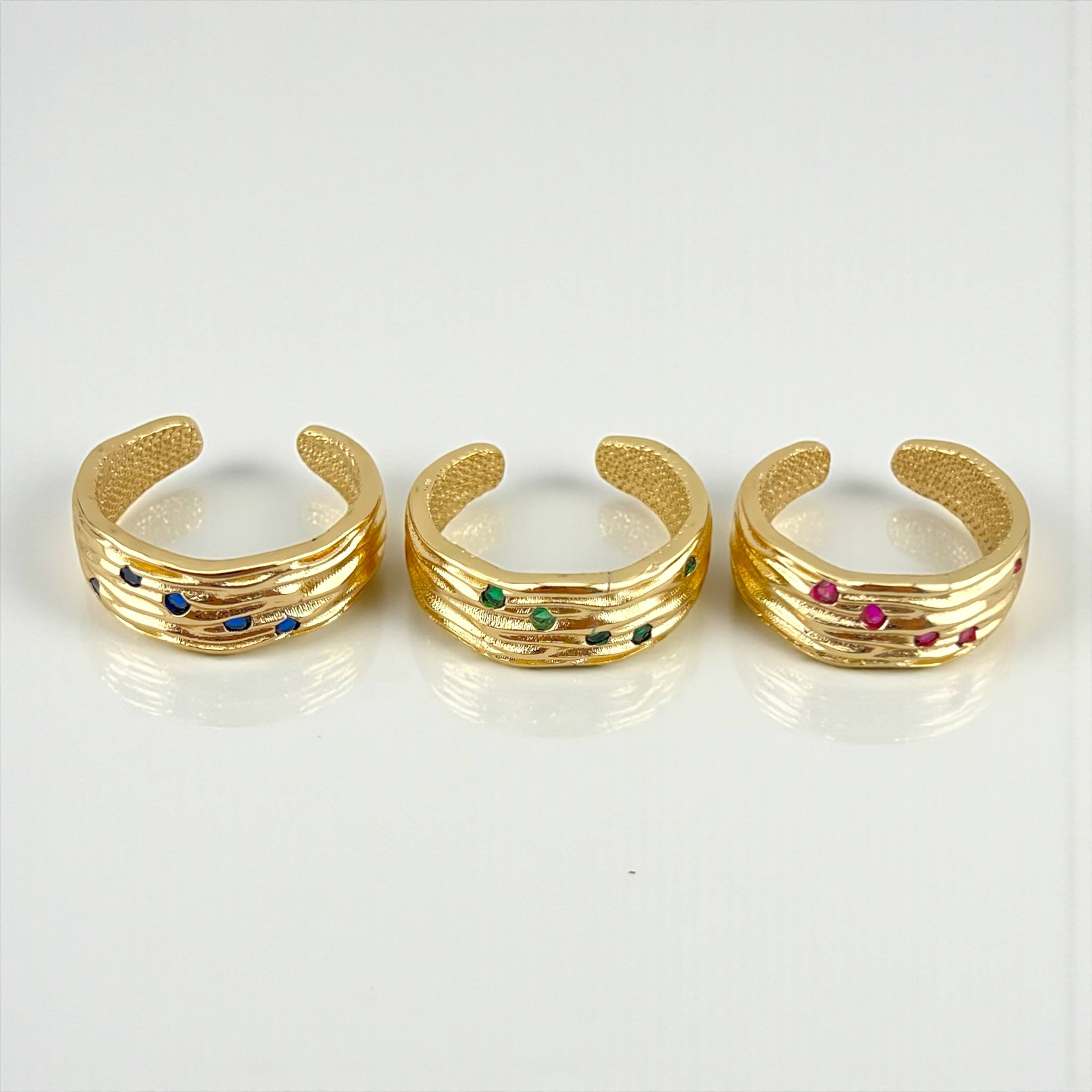 π« Crimson Wave Ring β Gold & Ruby