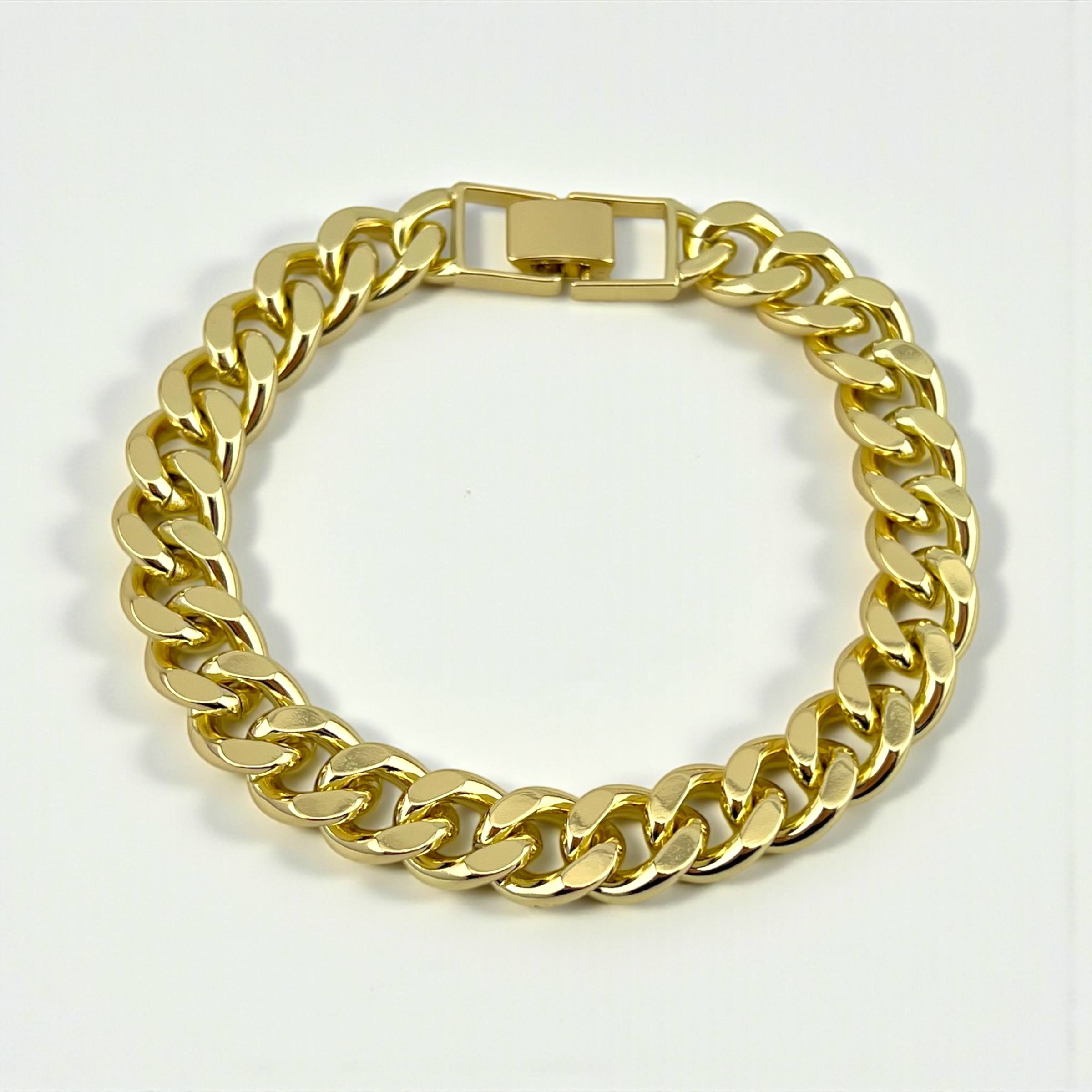 Thick Cuban chain Bracelet β Gold color