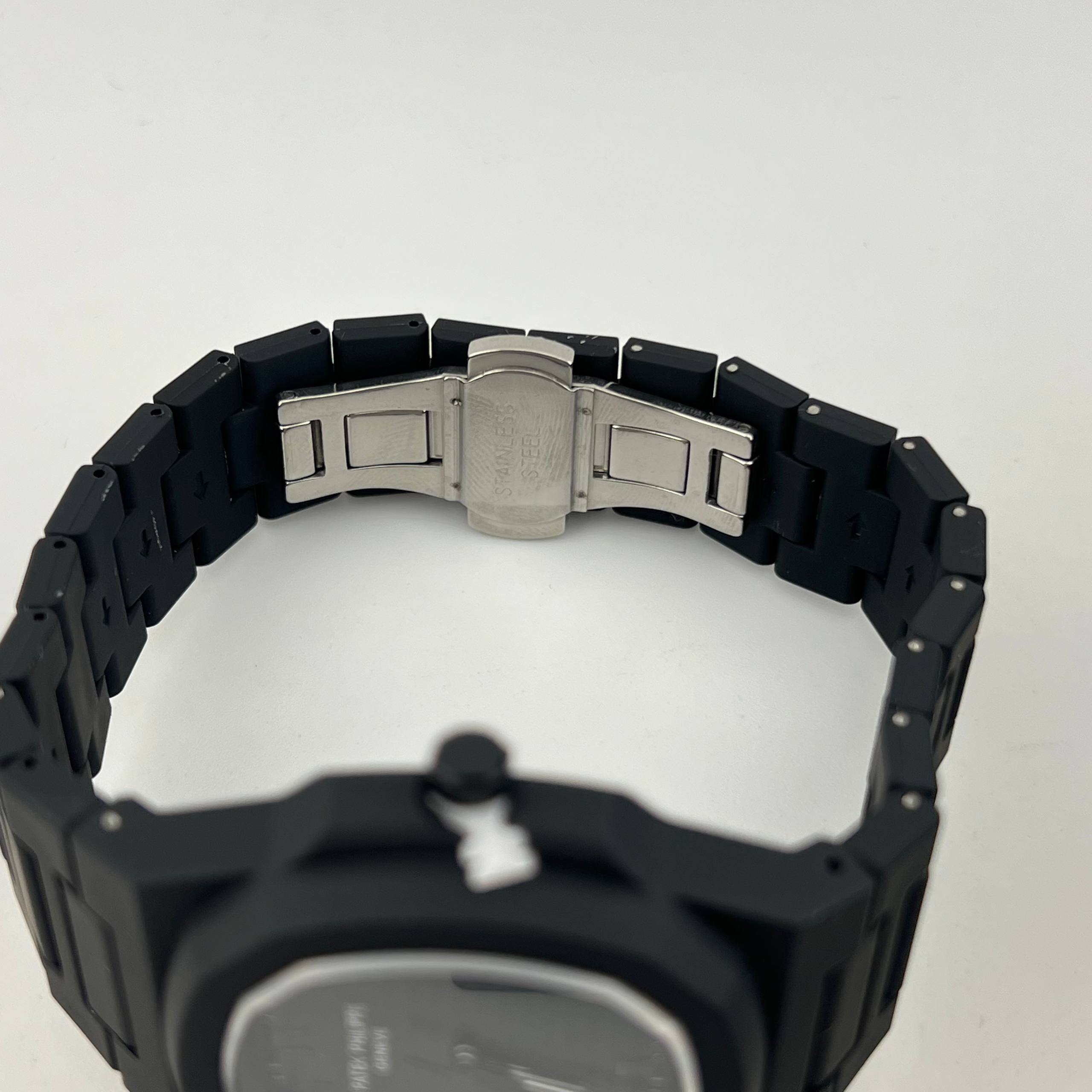 ⌚Patek philippe All-Black Luxury-Style Watch – Sleek & Powerful