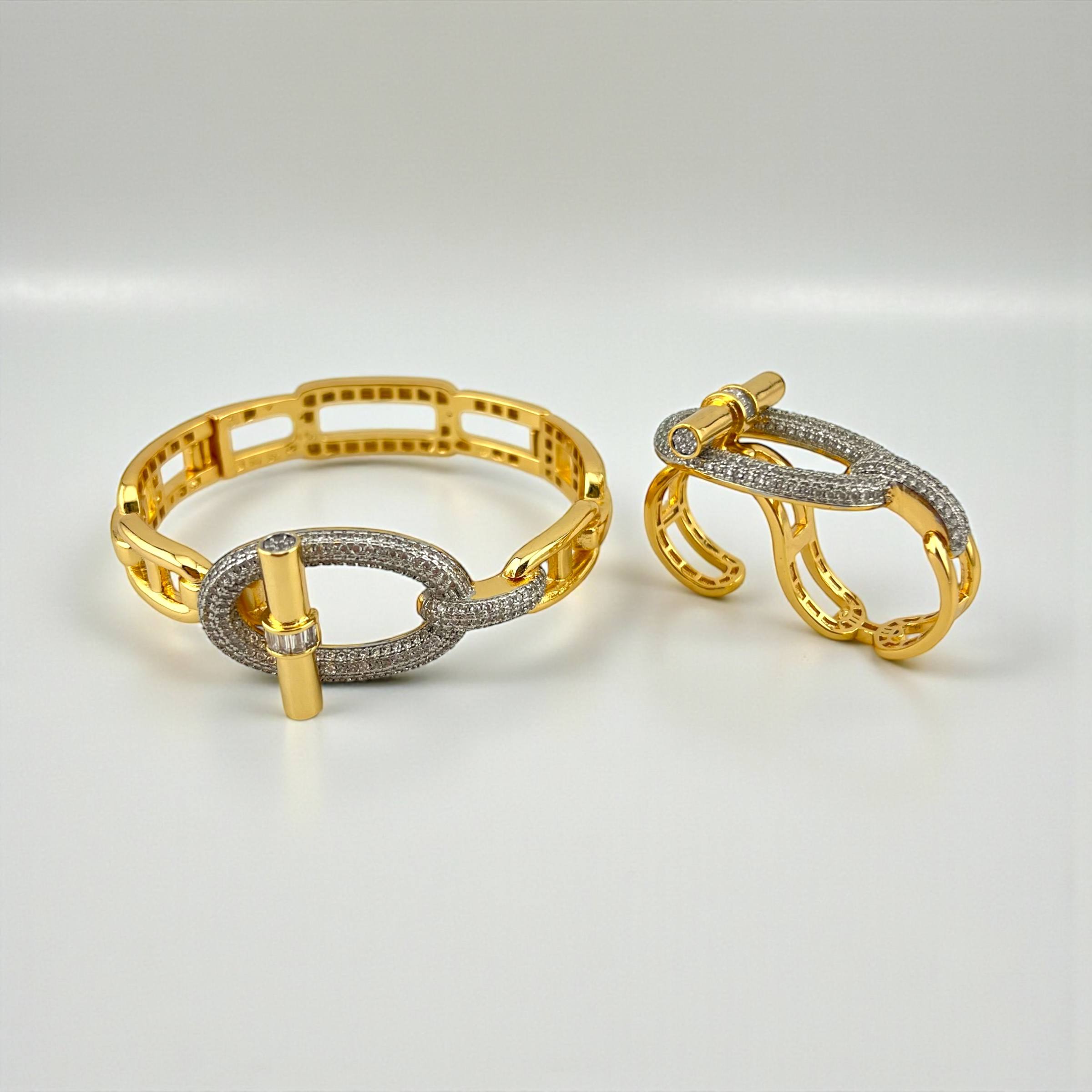 hermes bangle and ring set