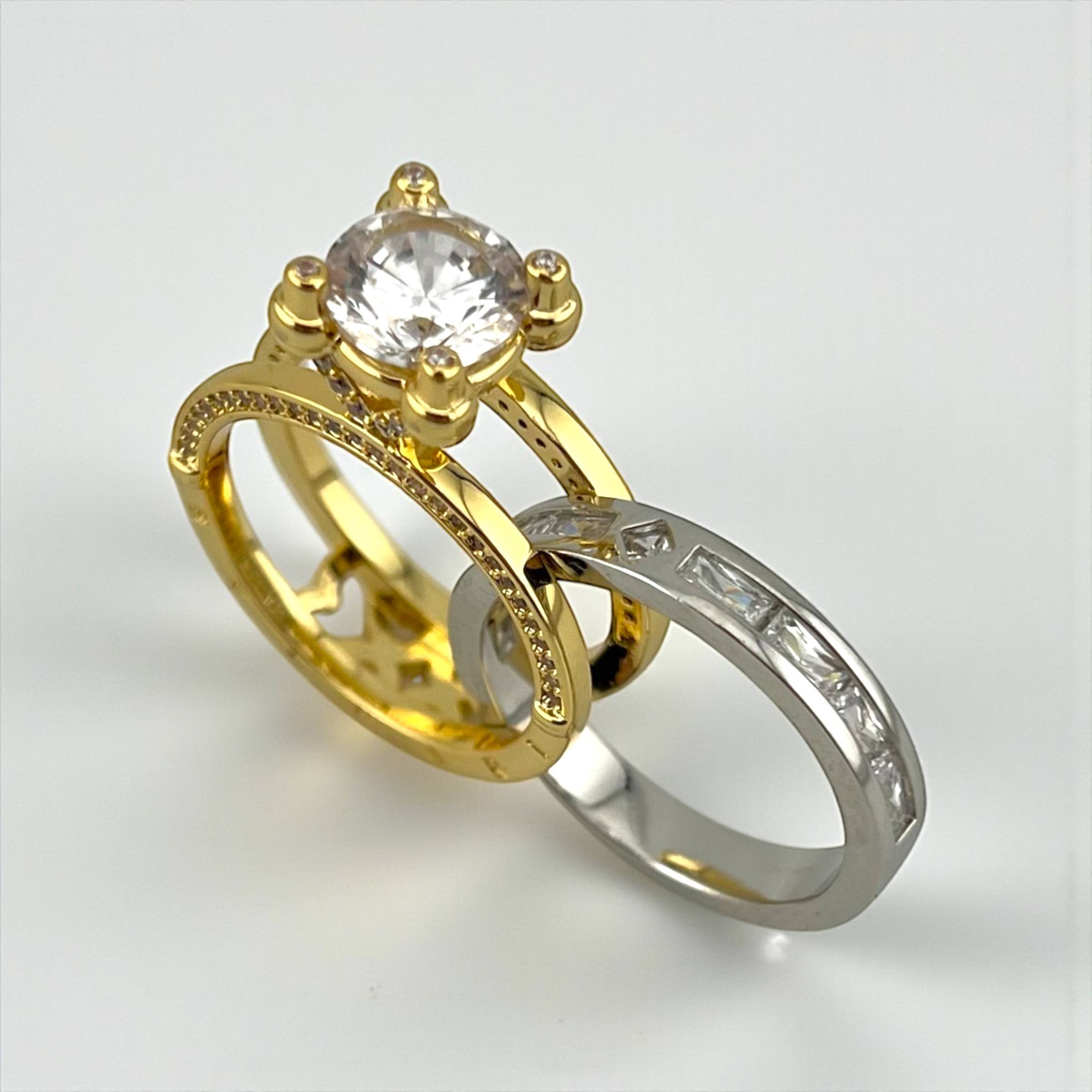 Bvulgari Dual-Band Ring – Gold & Silver