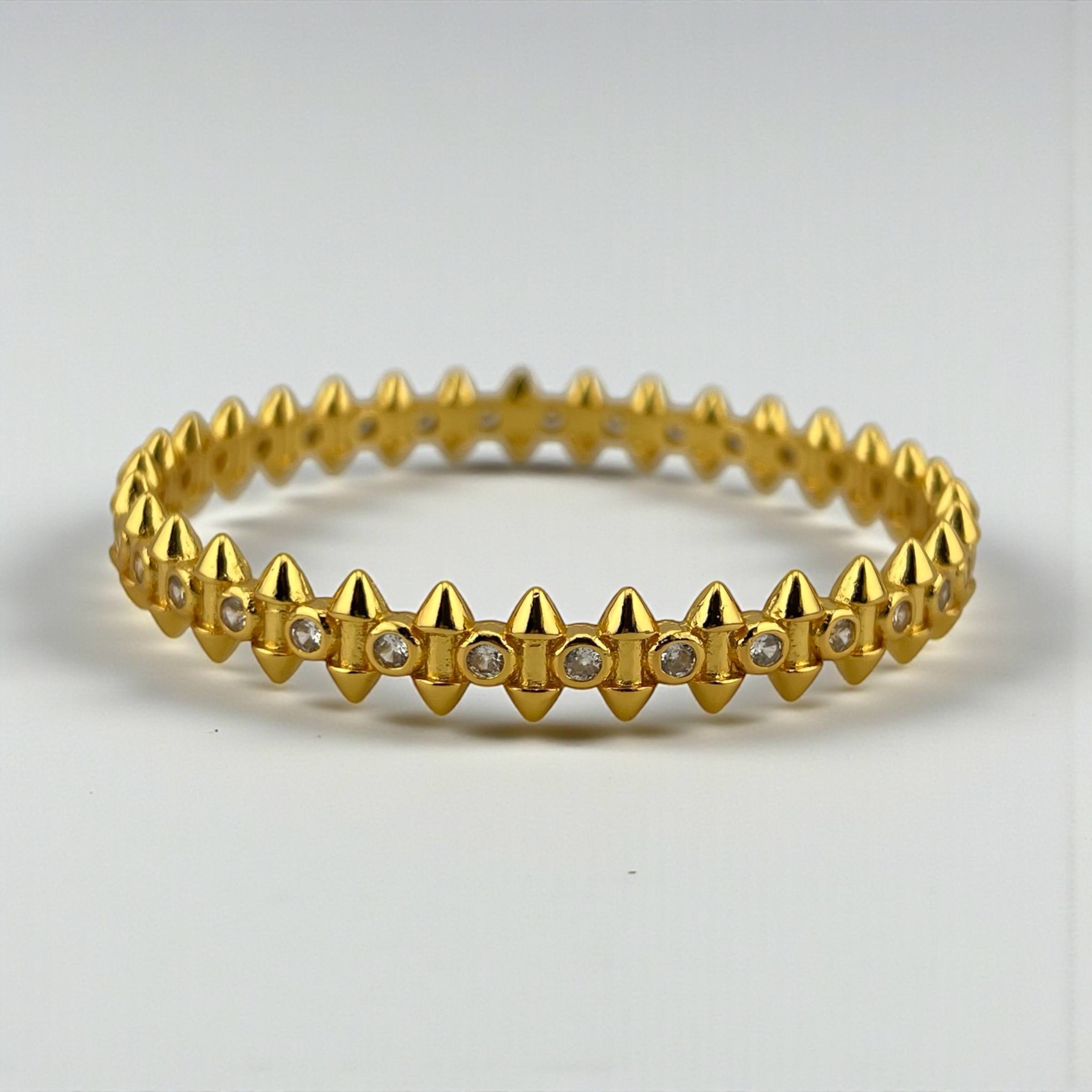 Clash Crystal Studded Spike cartier Bangle