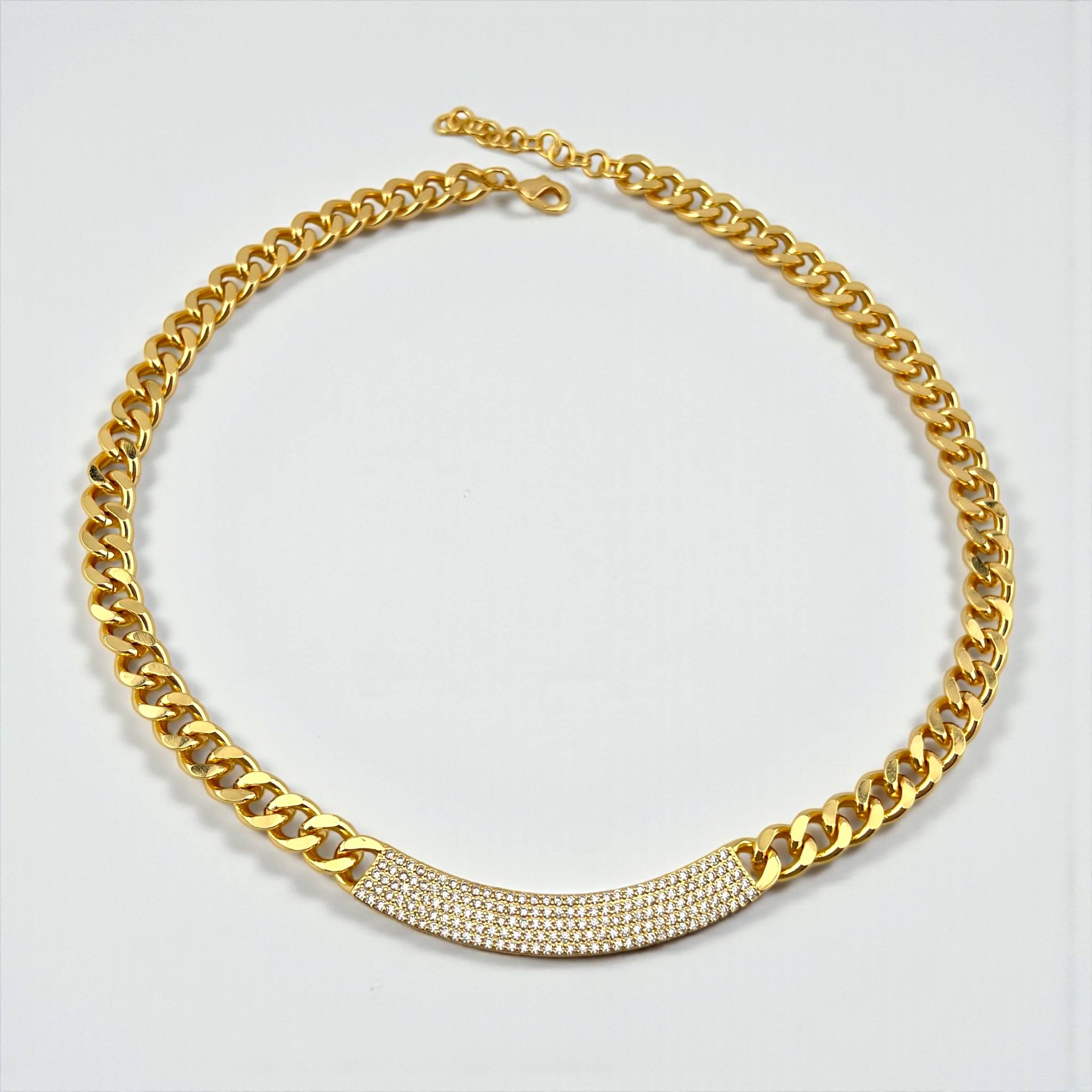 Cuban strip Glow Bar Necklace