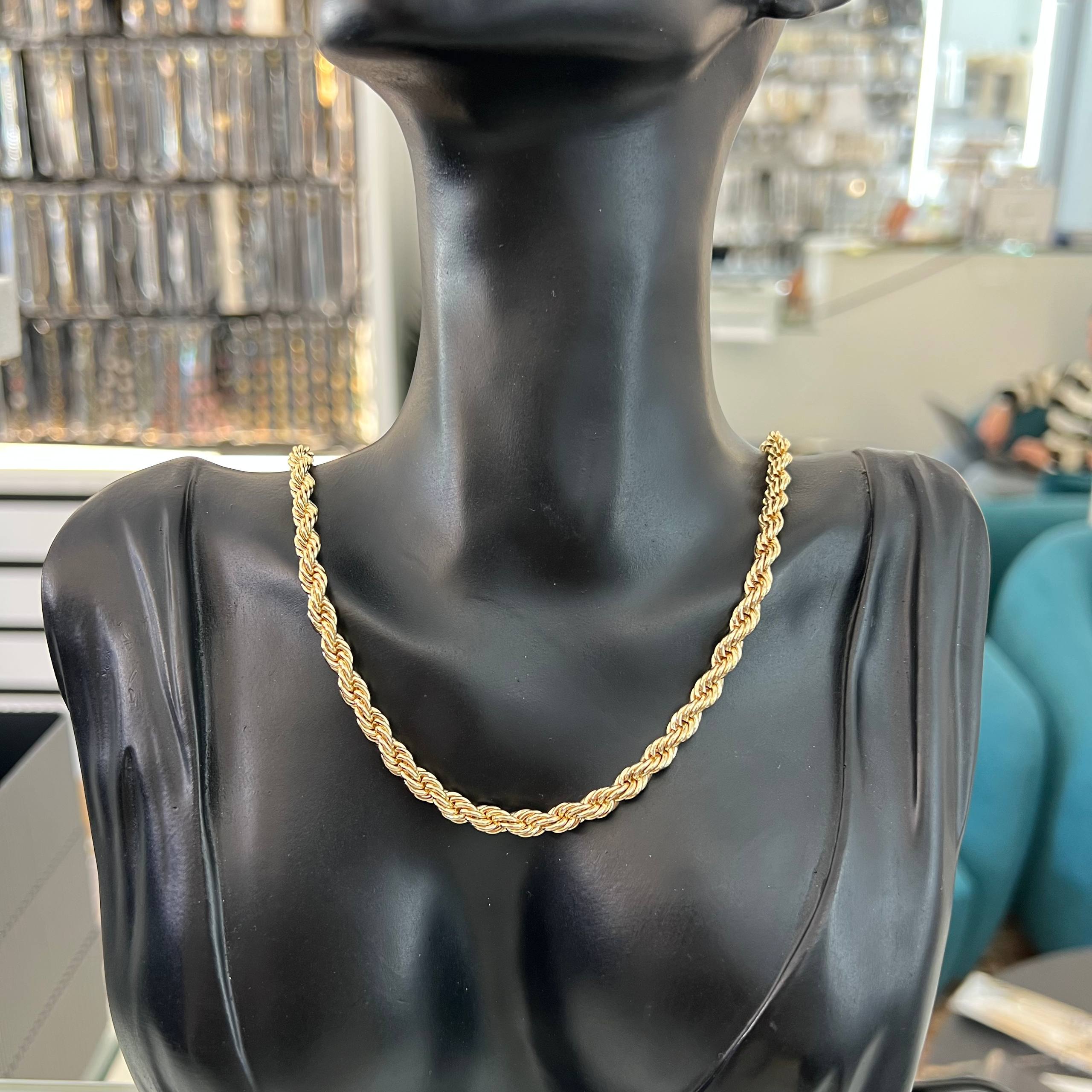 ⨠Elegant Rope Chain Set ā 18K Gold-Plated Classic āØ