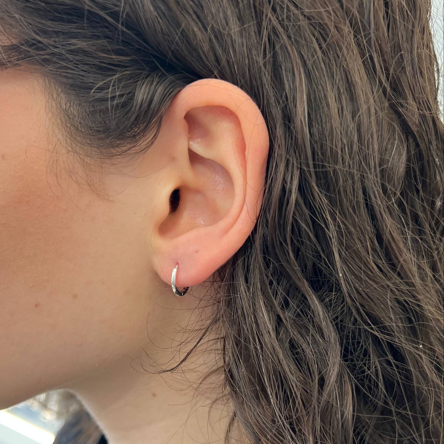 Minimal Silver color Hoop Earrings