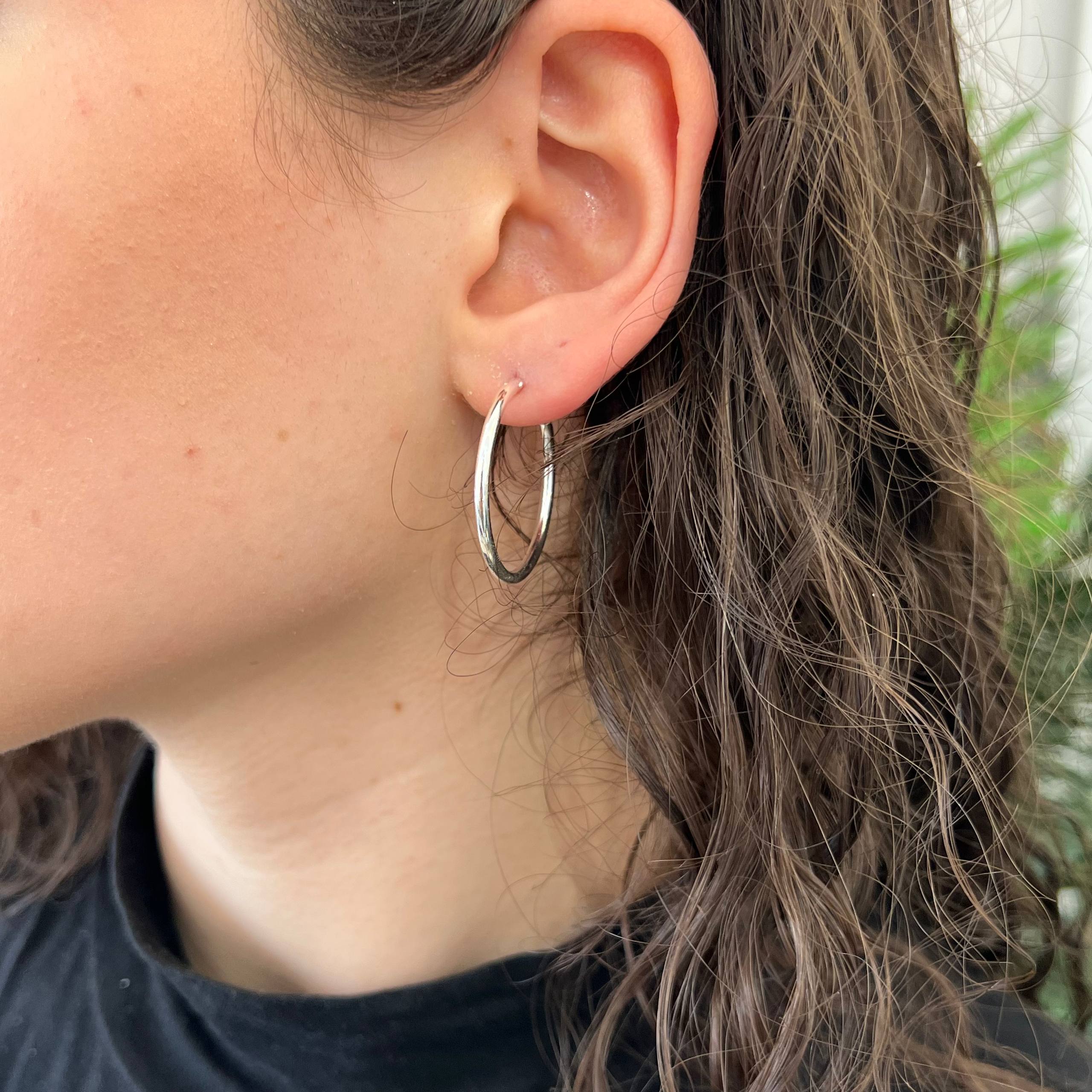 Silver color Hoop earrings