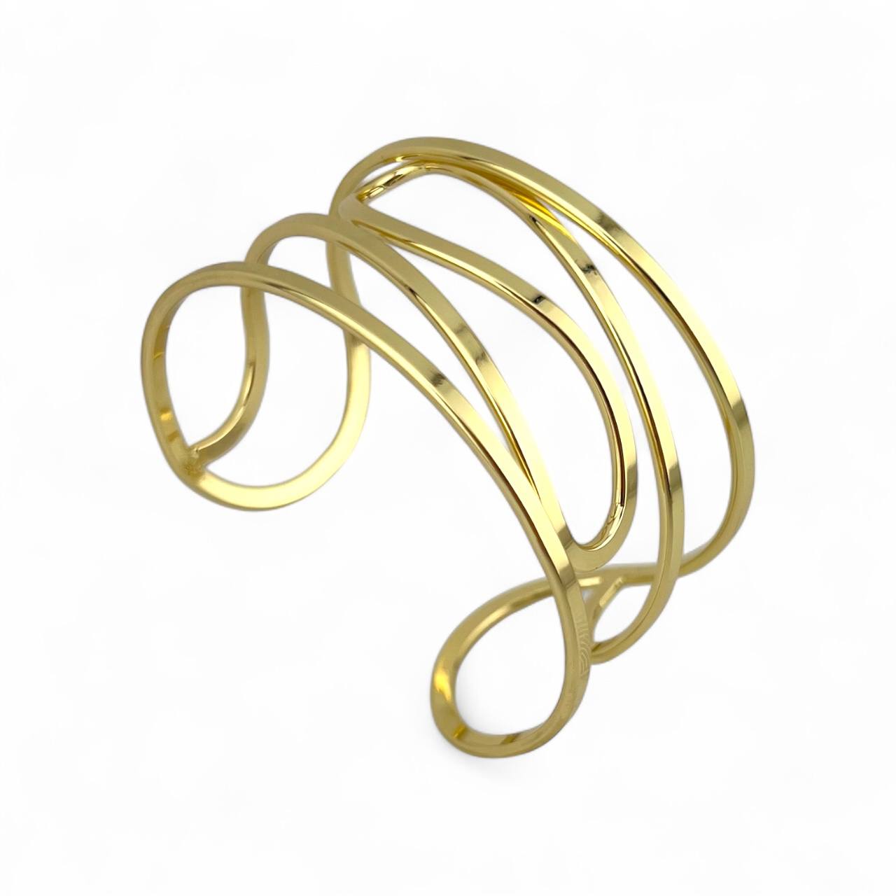 Golden Flow Lines” Arm Cuff ✨