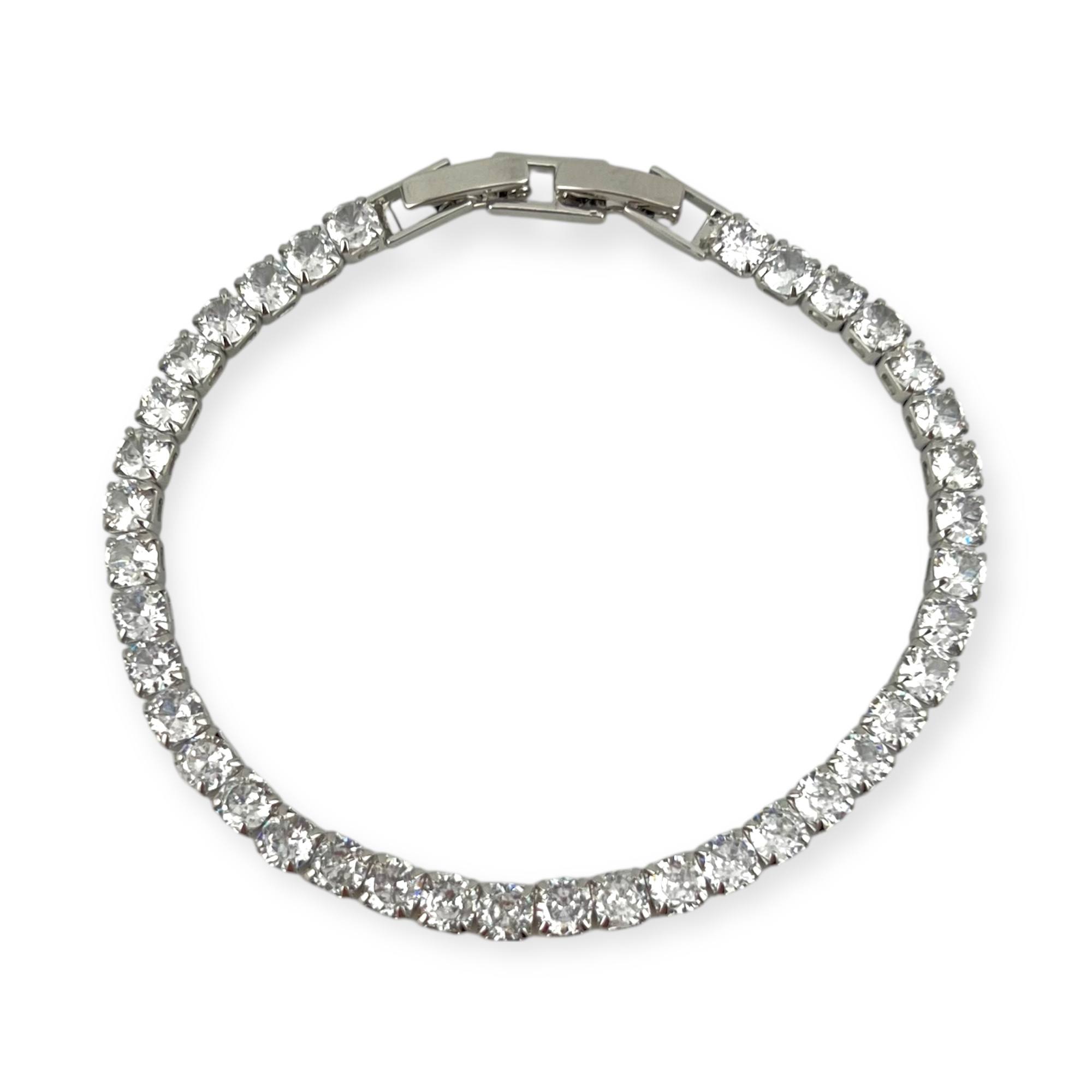 Grand Luxe Silver color Tennis Bracelet 💎