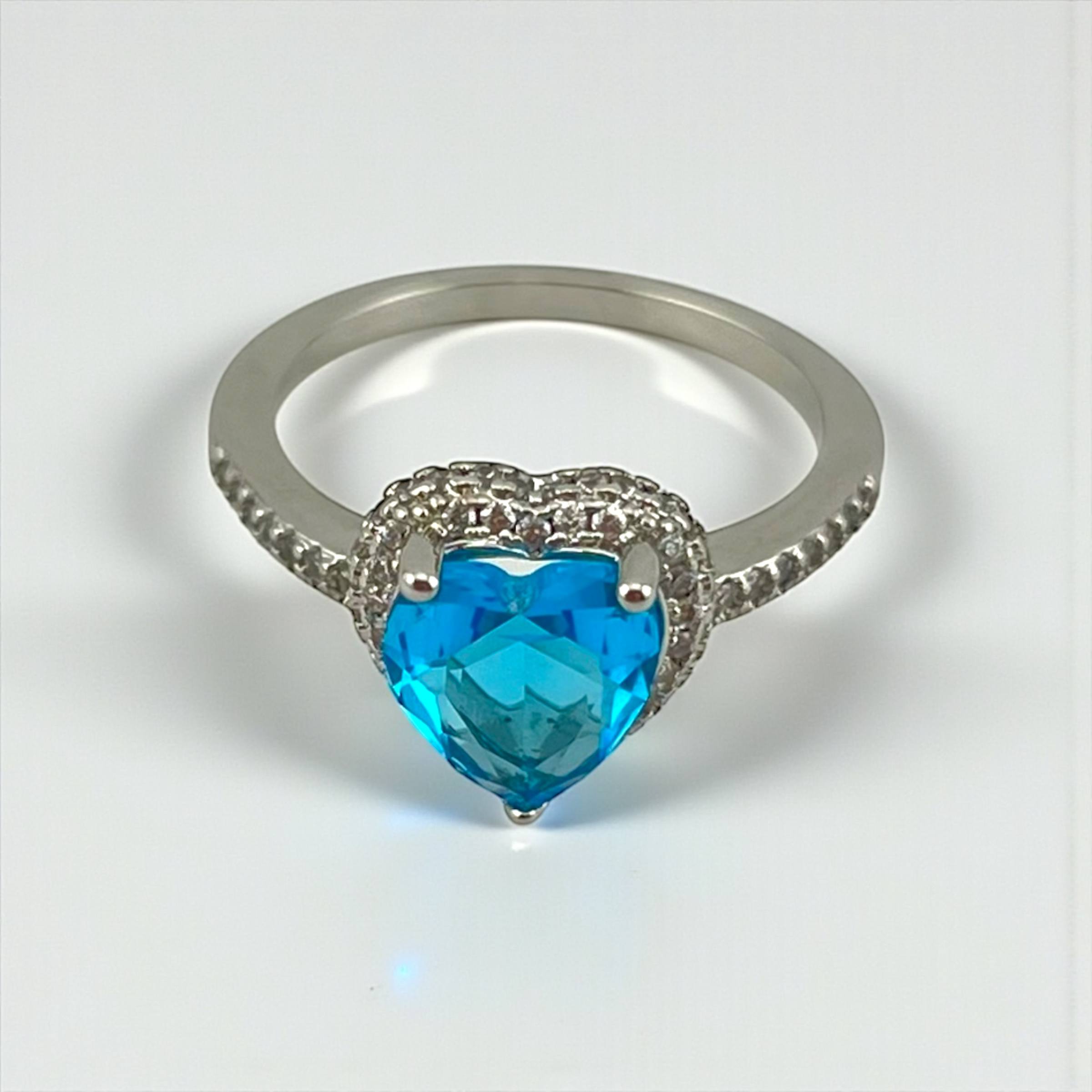 Pandora Crystal Heart Solitaire promise Ring