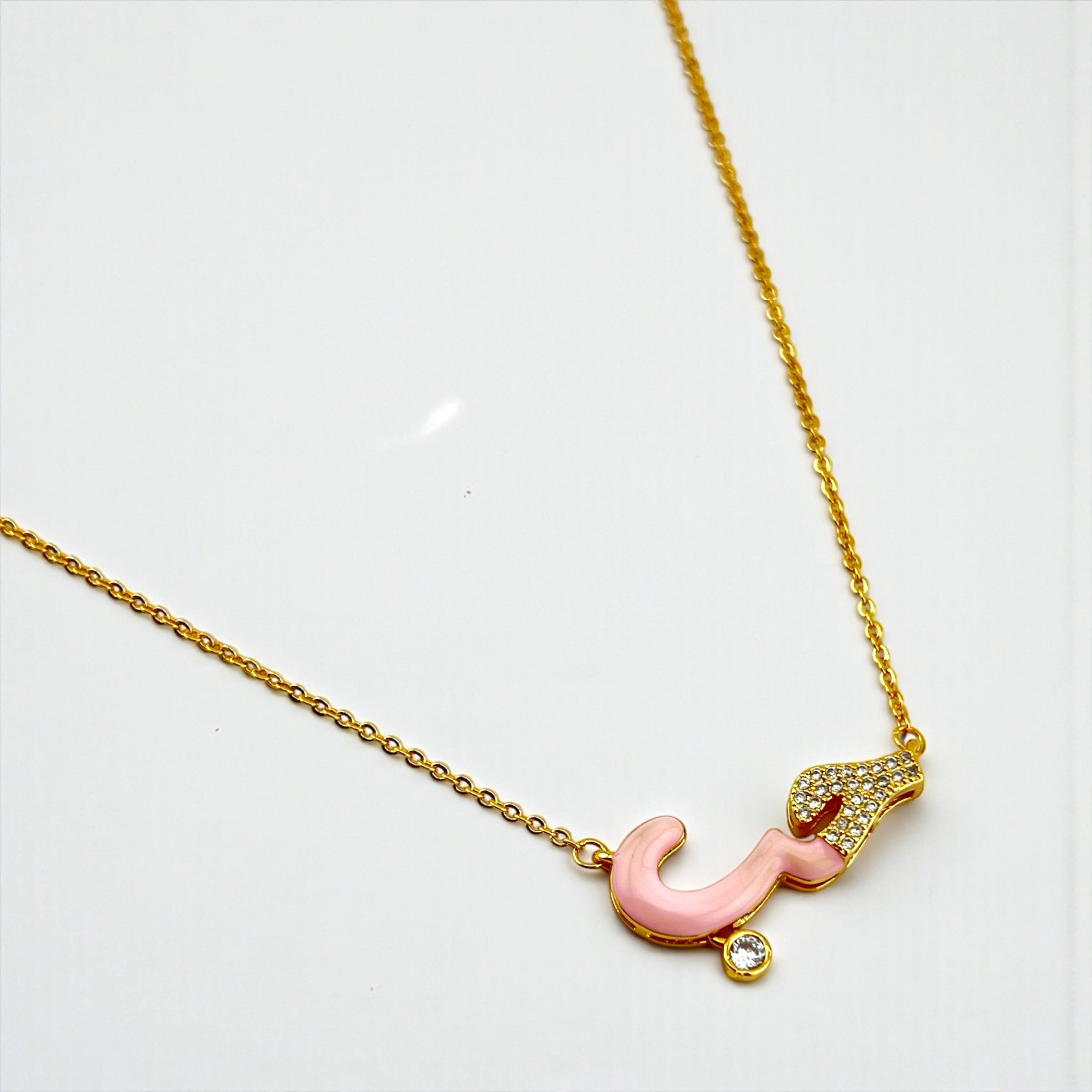 Hob “Love” Enamel & Crystal Necklace 🤍✨