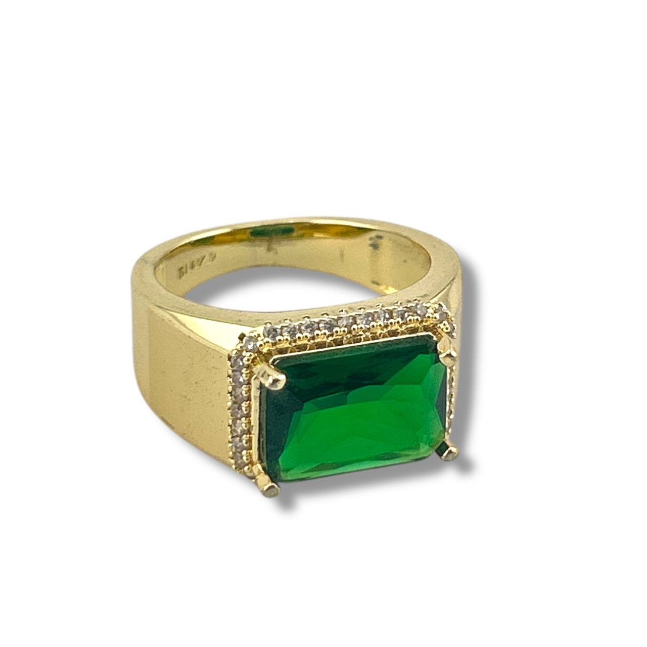 Bold Luxe Gem Ring – Blue & Green