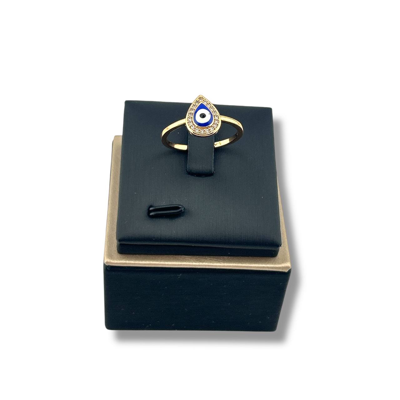 Teardrop Evil Eye Ring