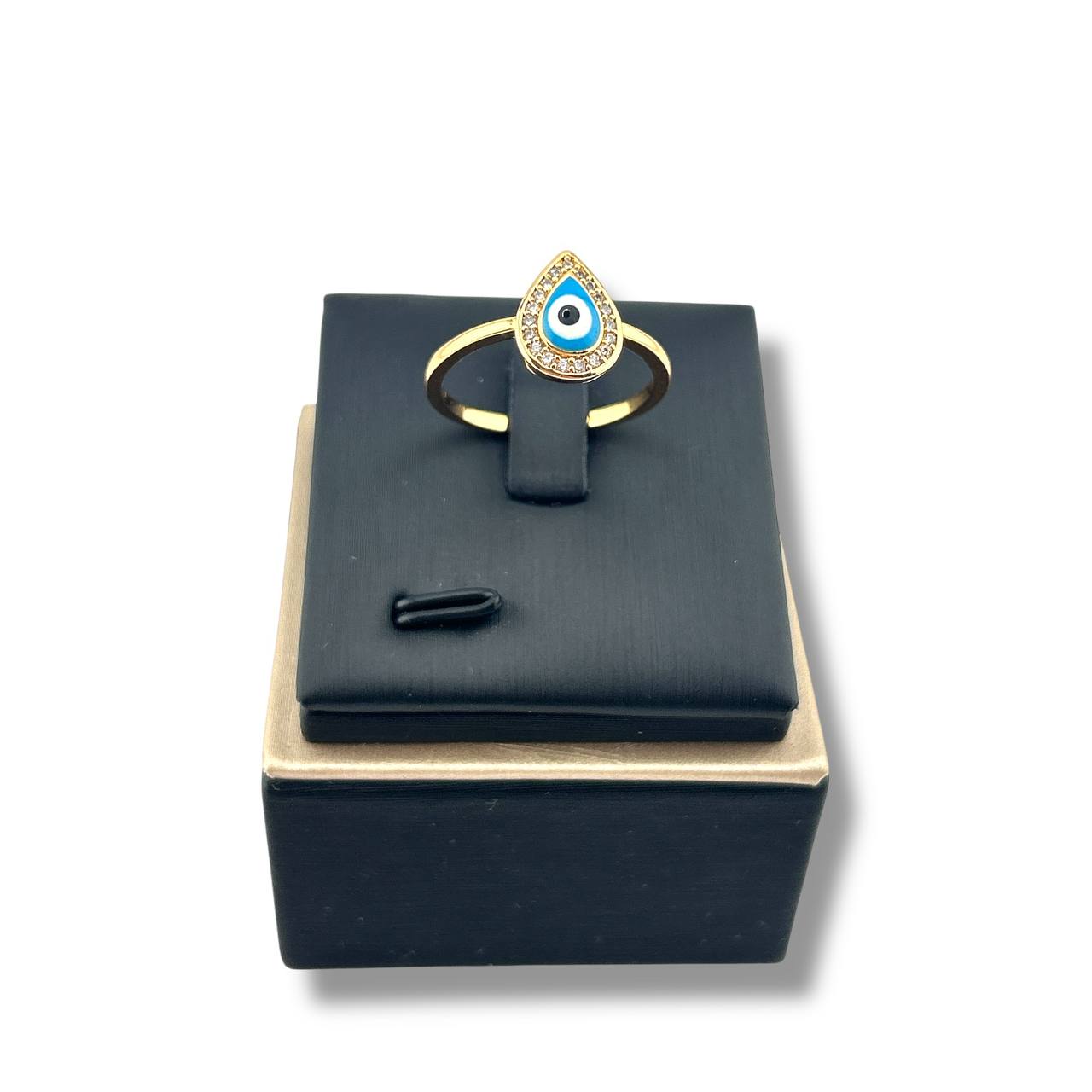 Teardrop Evil Eye Ring