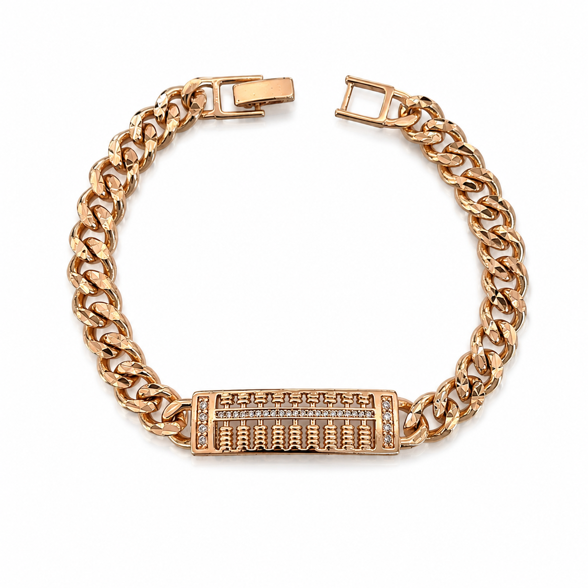 Rose Gold Crystal Bar Bracelet
