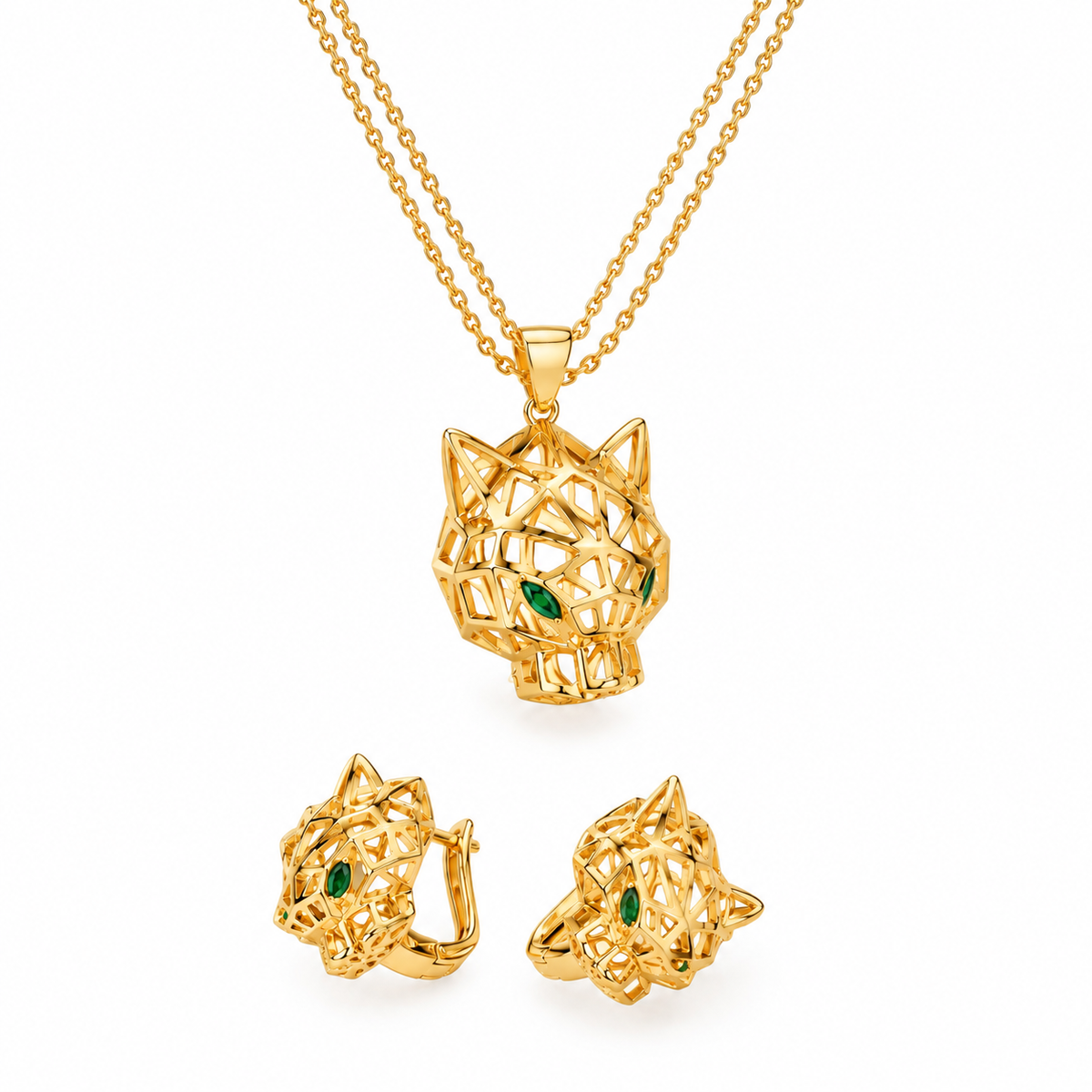Tiger Set –earrings and necklace