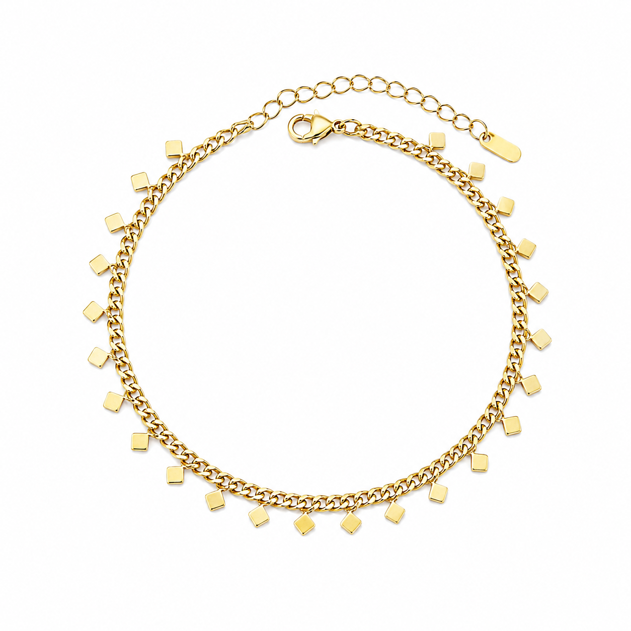Dangling Charm Gold Anklet