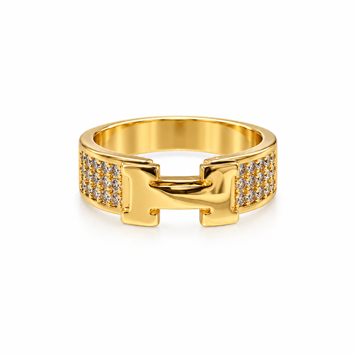 H ring Interlock Ring – Gold Edition
