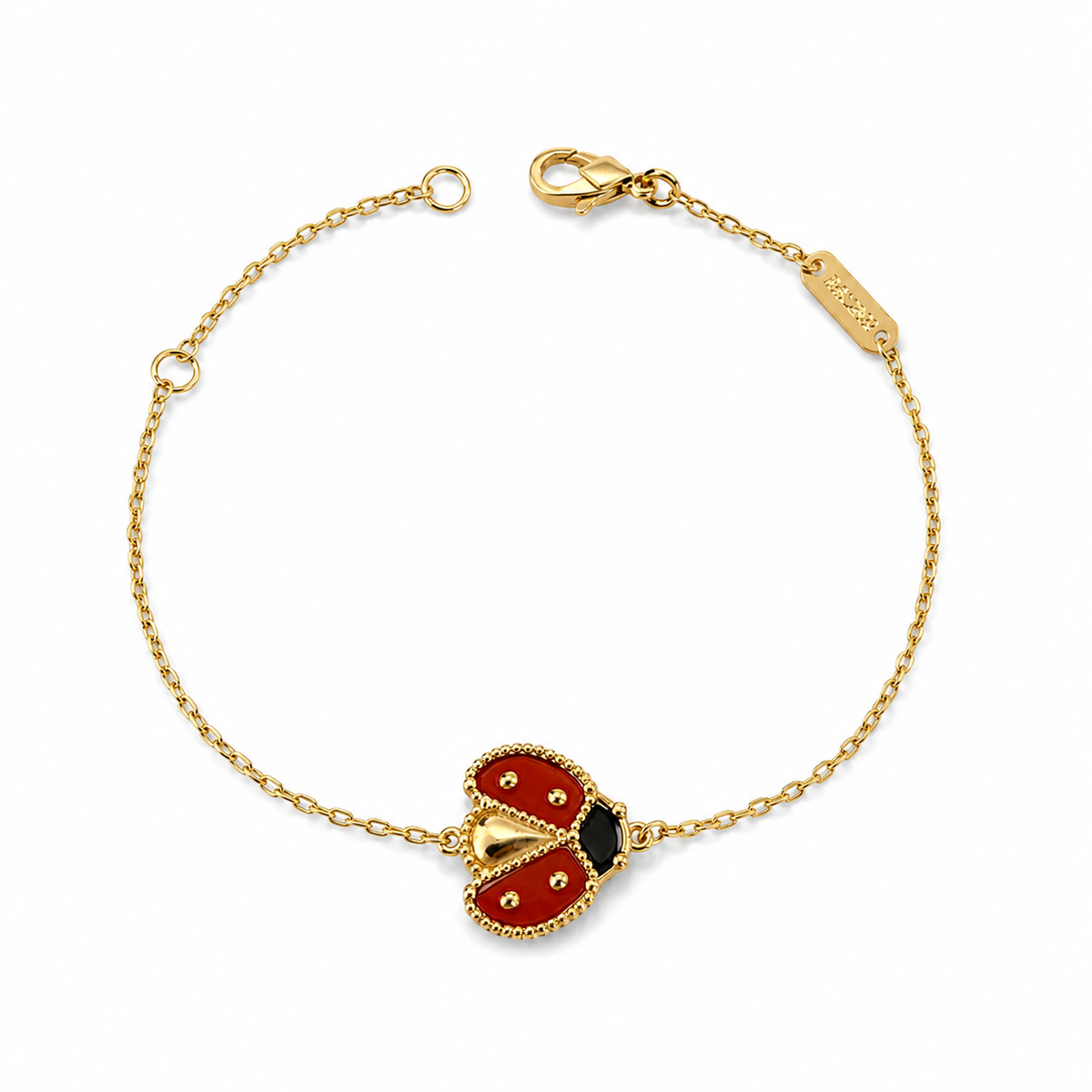 Lucky Ladybug Bracelet – Gold & Enamel Edition