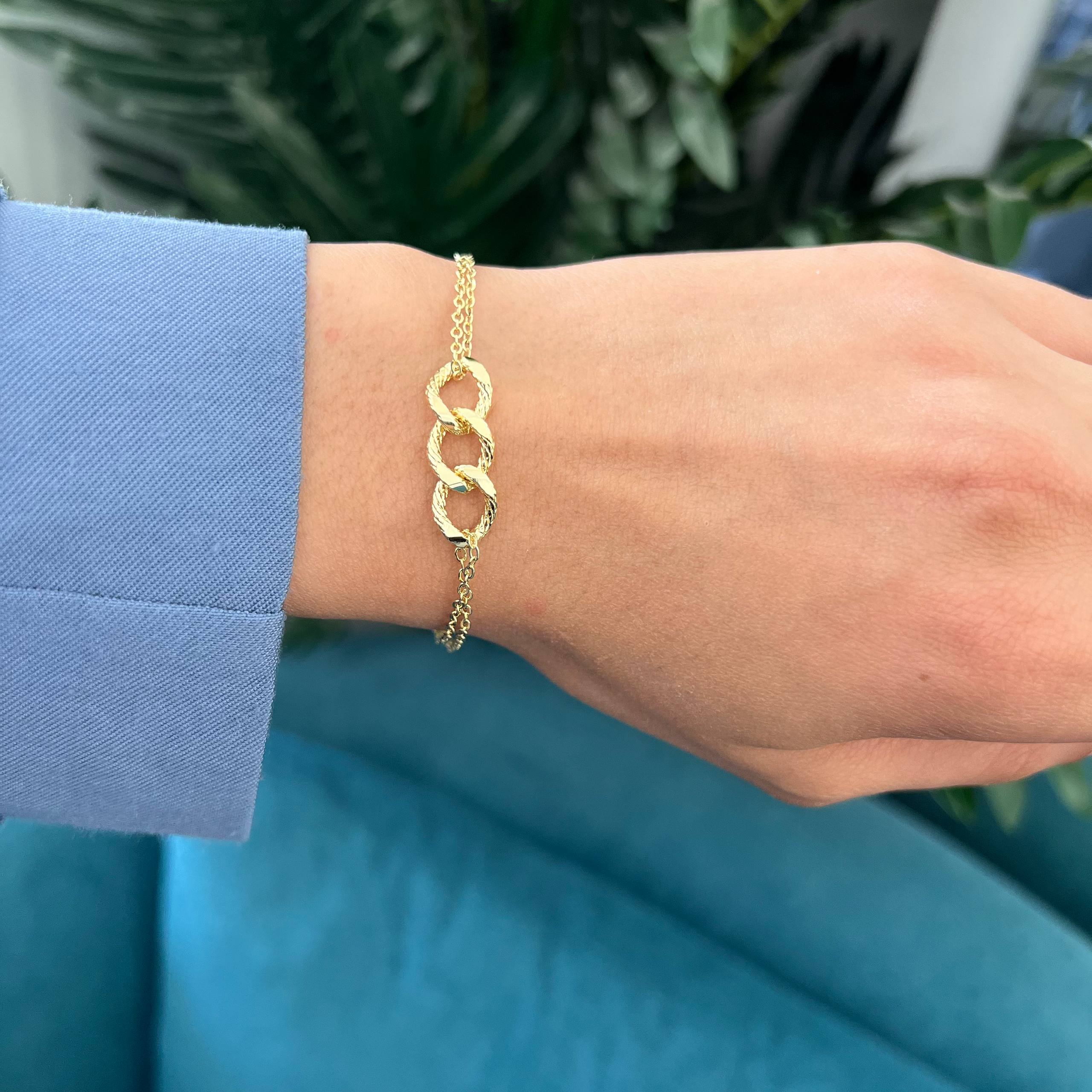 “Eternal Trio” 18K Gold-Plated Bracelet