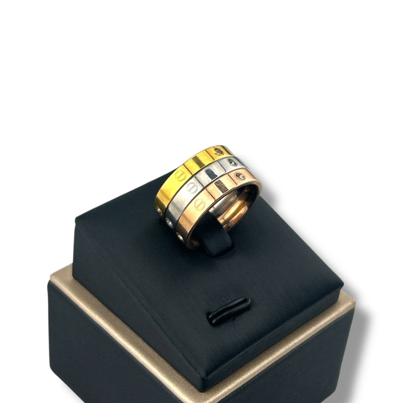 Cartier Love Band – Trio Edition (Gold, Silver, Rose)