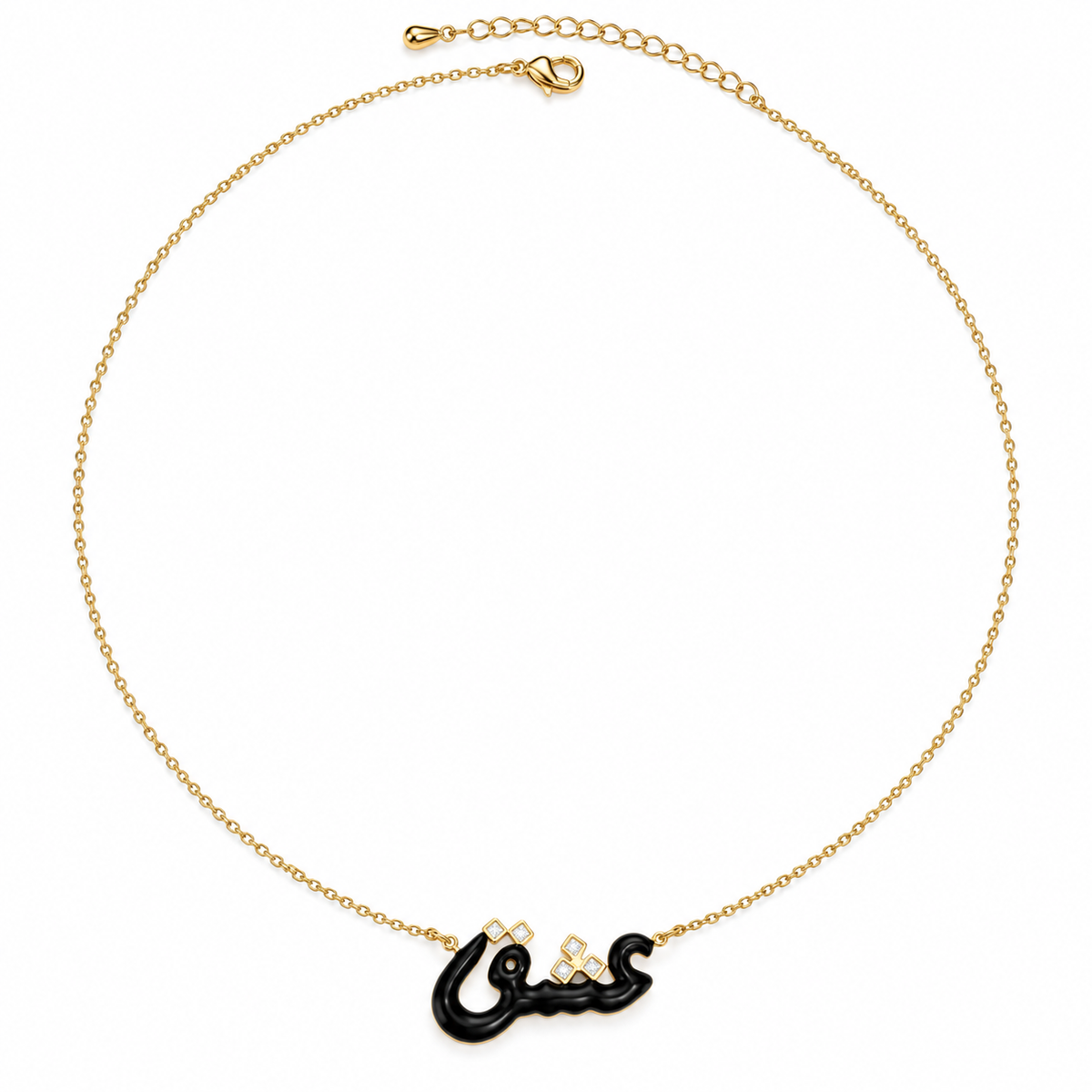 Eishk "Love” Enamel Necklace