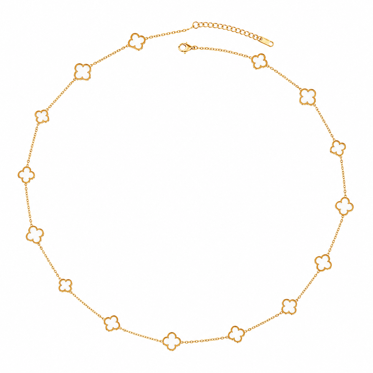 Long Clover Necklace – 18K Gold-Plated(100cm)