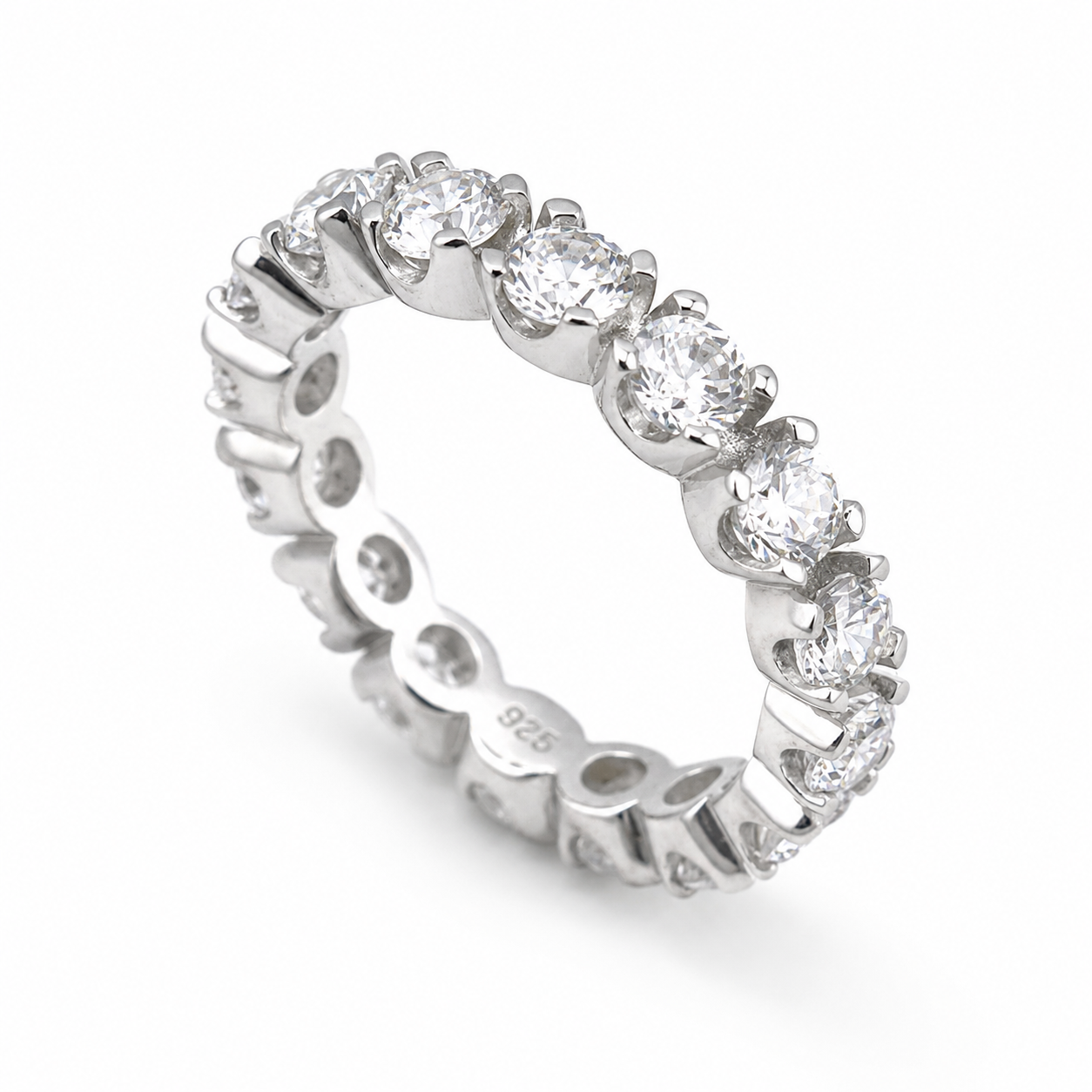 Silver 925 plain tennis Ring – Silver Radiant Band