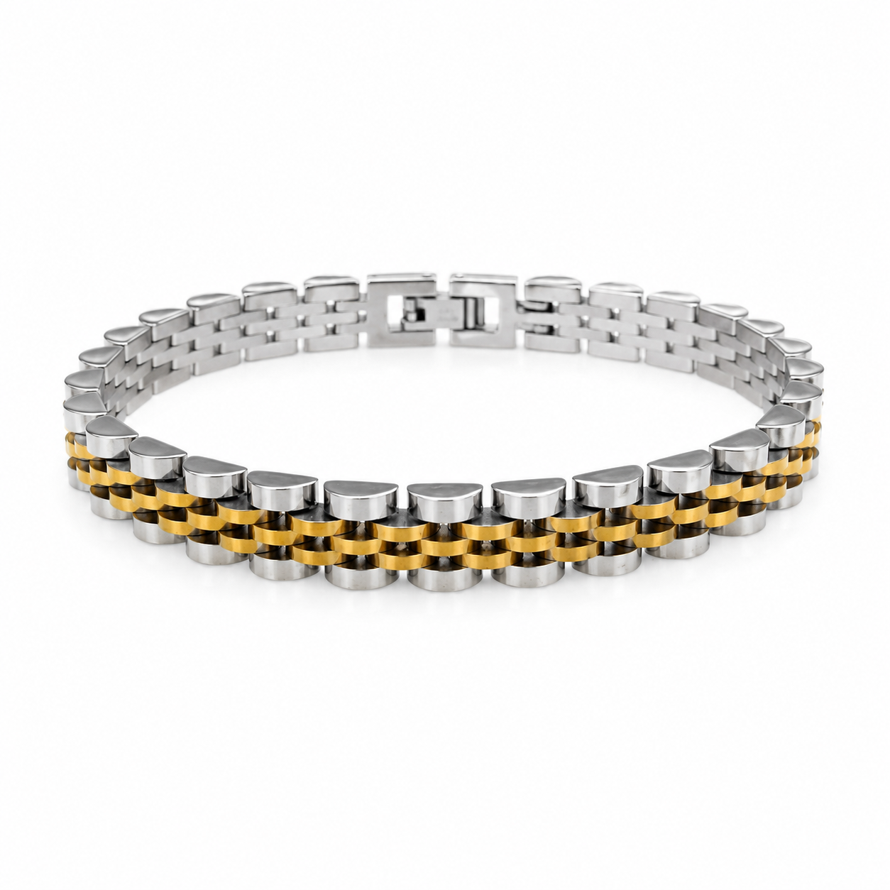 Two-Tone Rolex-Inspired Link Bracelet(8mm)