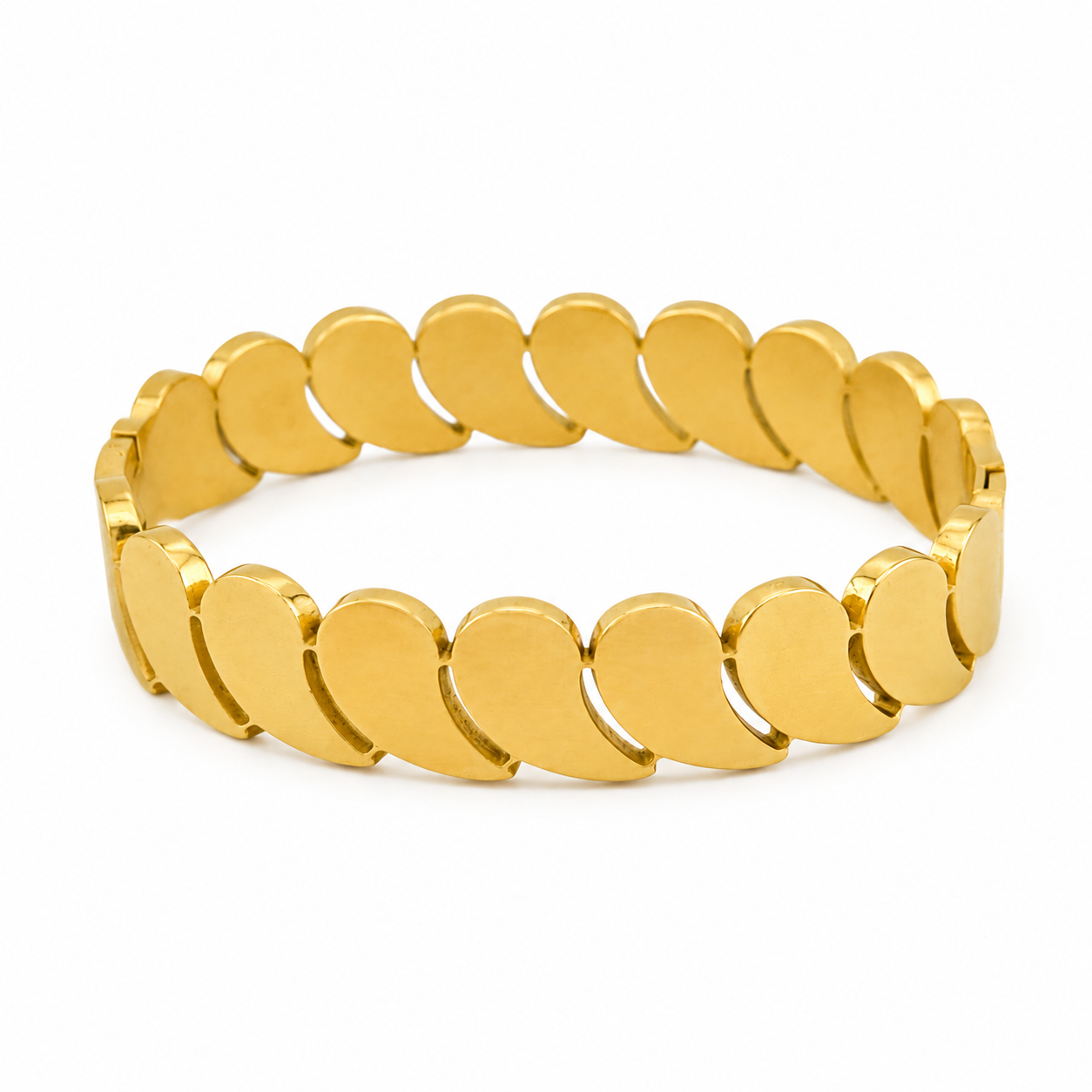 Gold Disc Link Bracelet – Modern Minimalist Chain Design