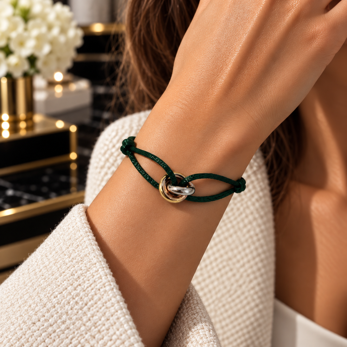 Trinity Interlocking Trio Cord Bracelet – Adjustable Unisex Design