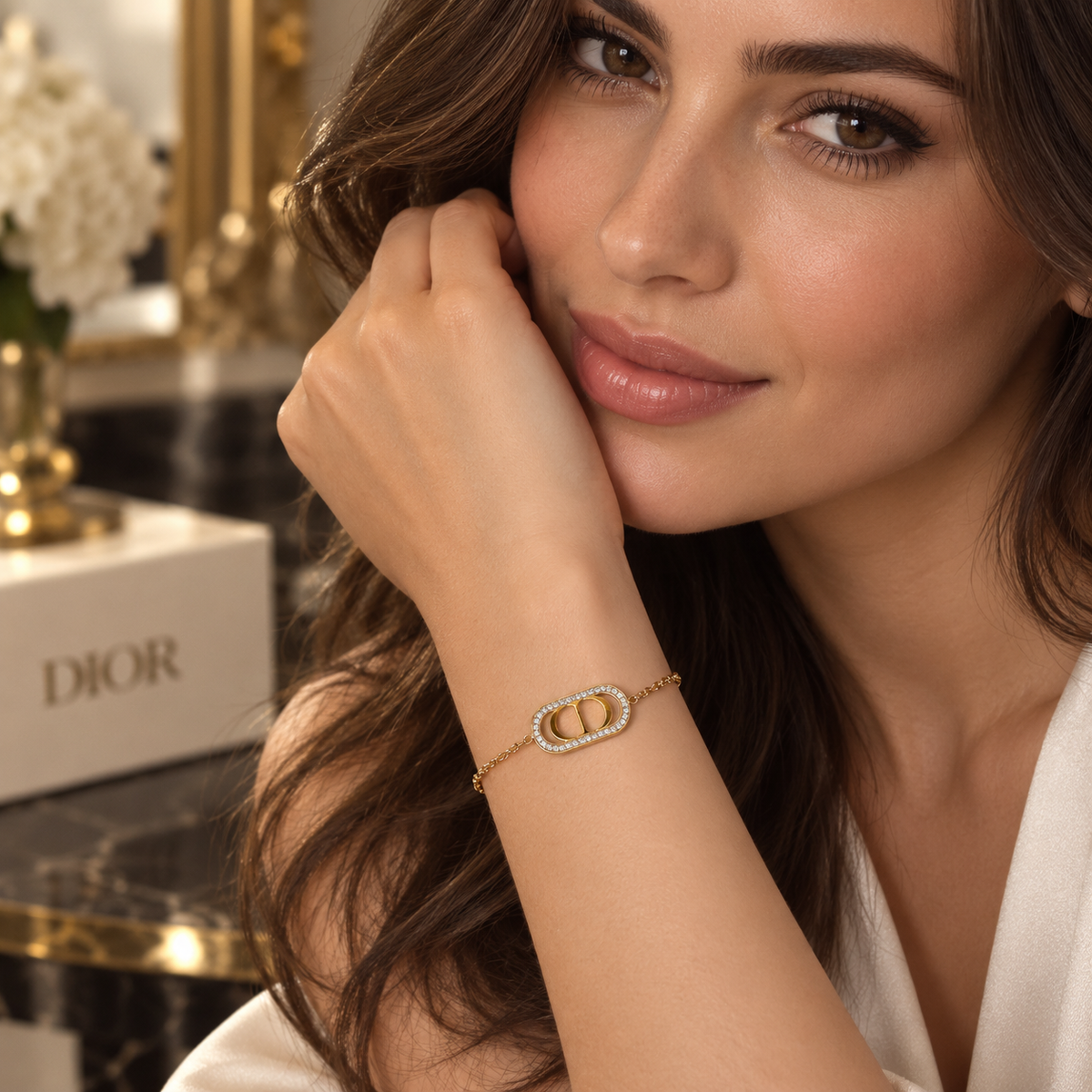 CD Strip Bracelet – Gold Elegance