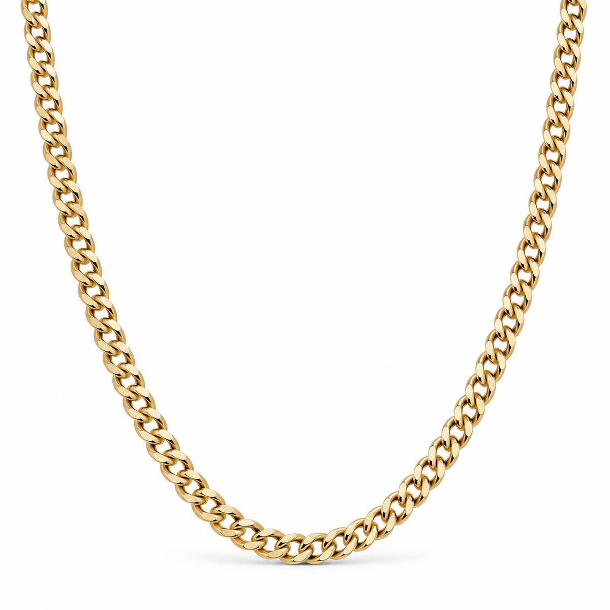 Curb Chain Necklace – Classic Golden Shine