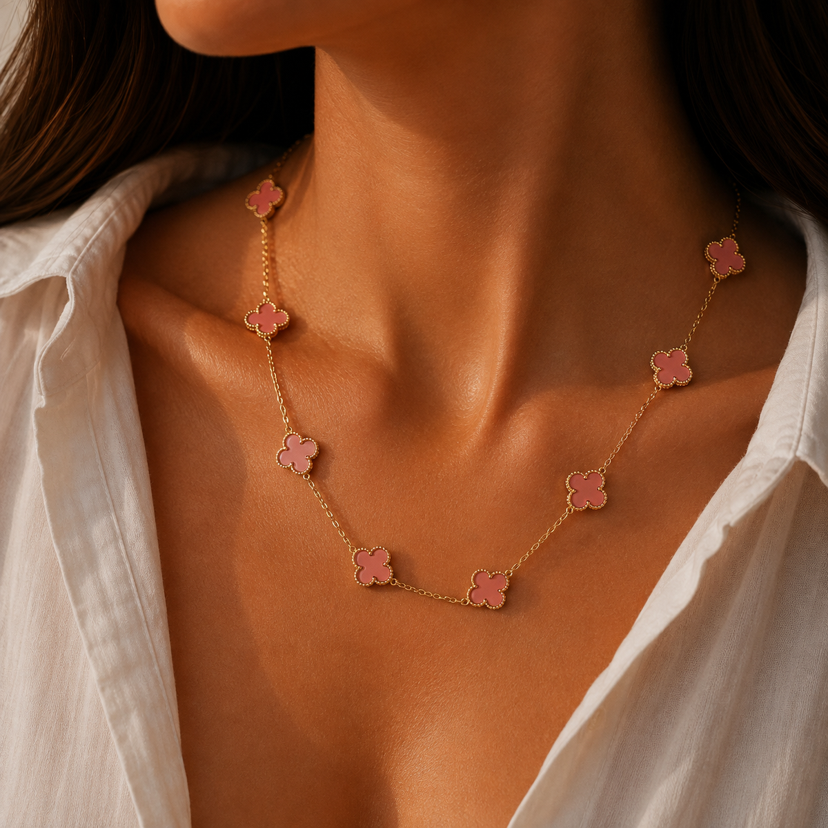 Vip 10 Flower Clover Necklace