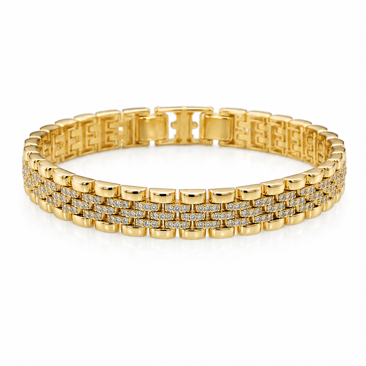 VIP Rolex Triple Crystal Bracelet(9mm)