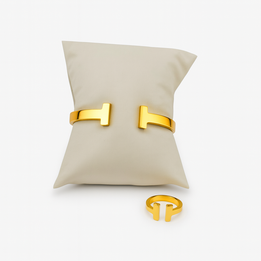 thick tiffany bangle & Ring Set